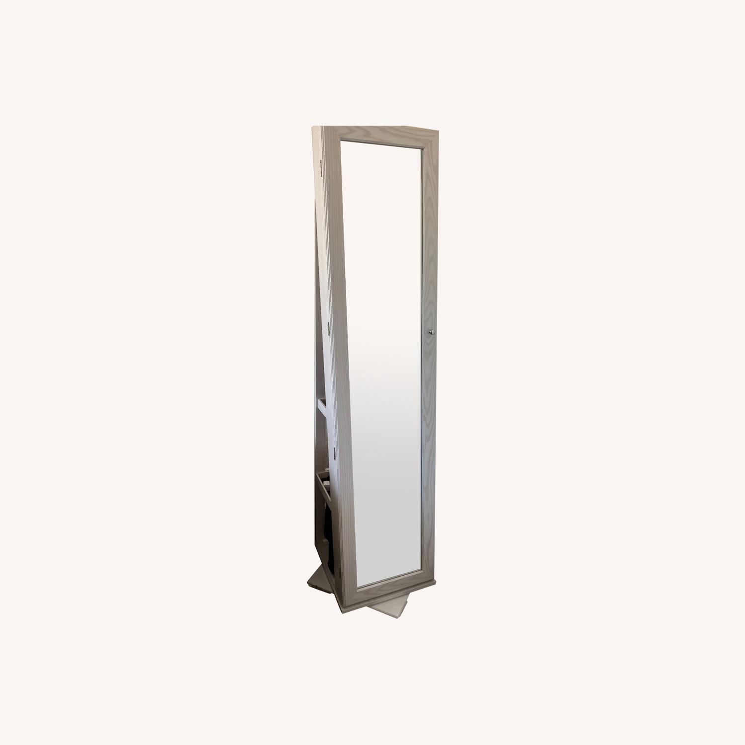 Full Length Mirror with Jewelry Cabinet - image-0