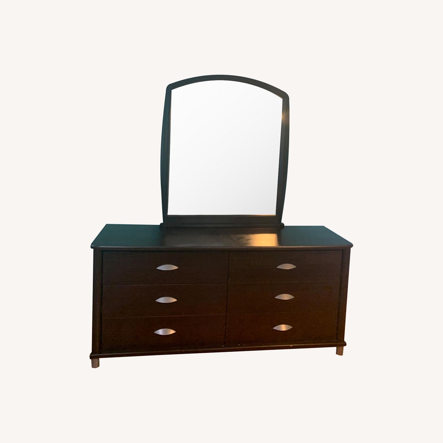 Solid Wood Dresser with Detachable Mirror AptDeco
