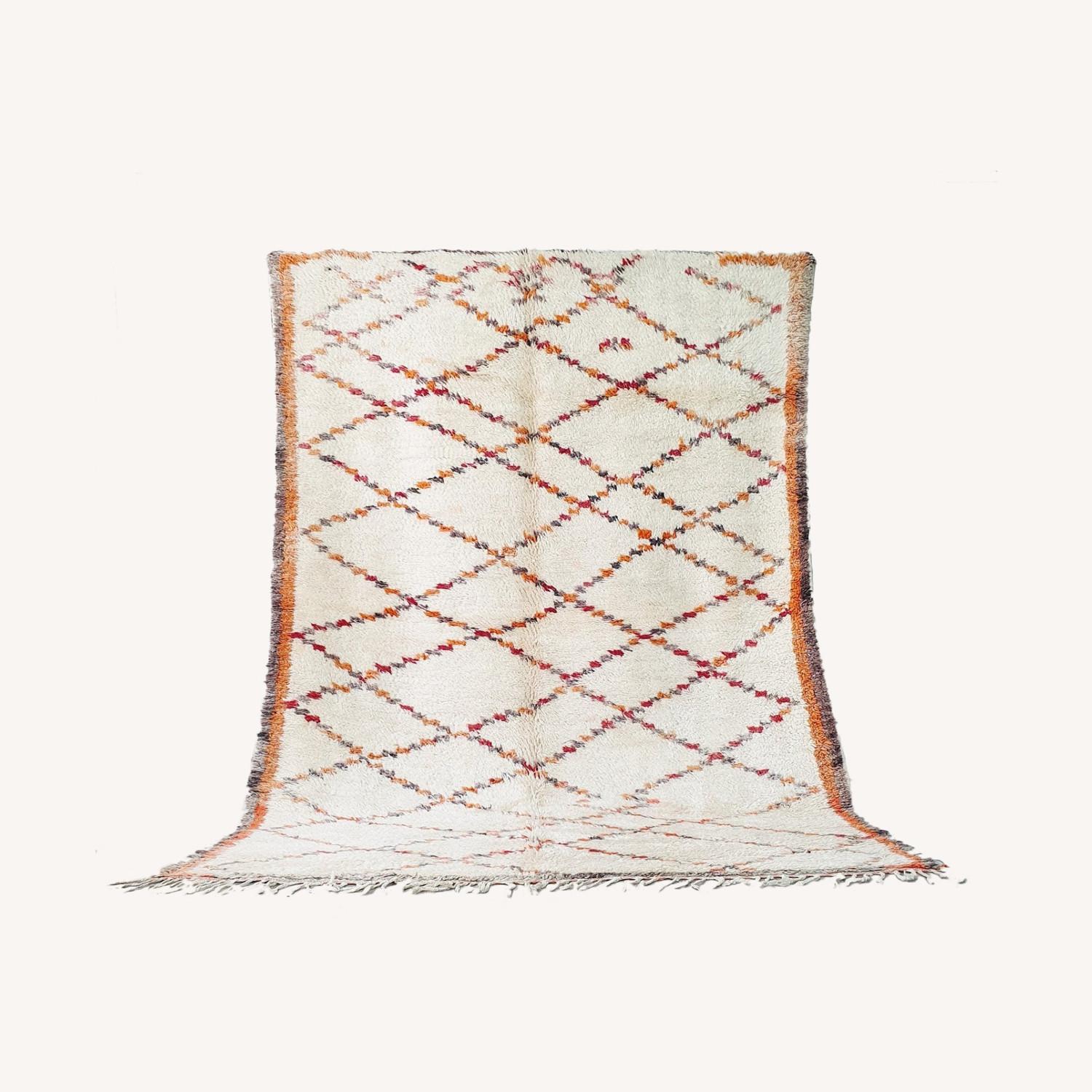 Unique Vintage Beni Ourain Moroccan Rug - image-0