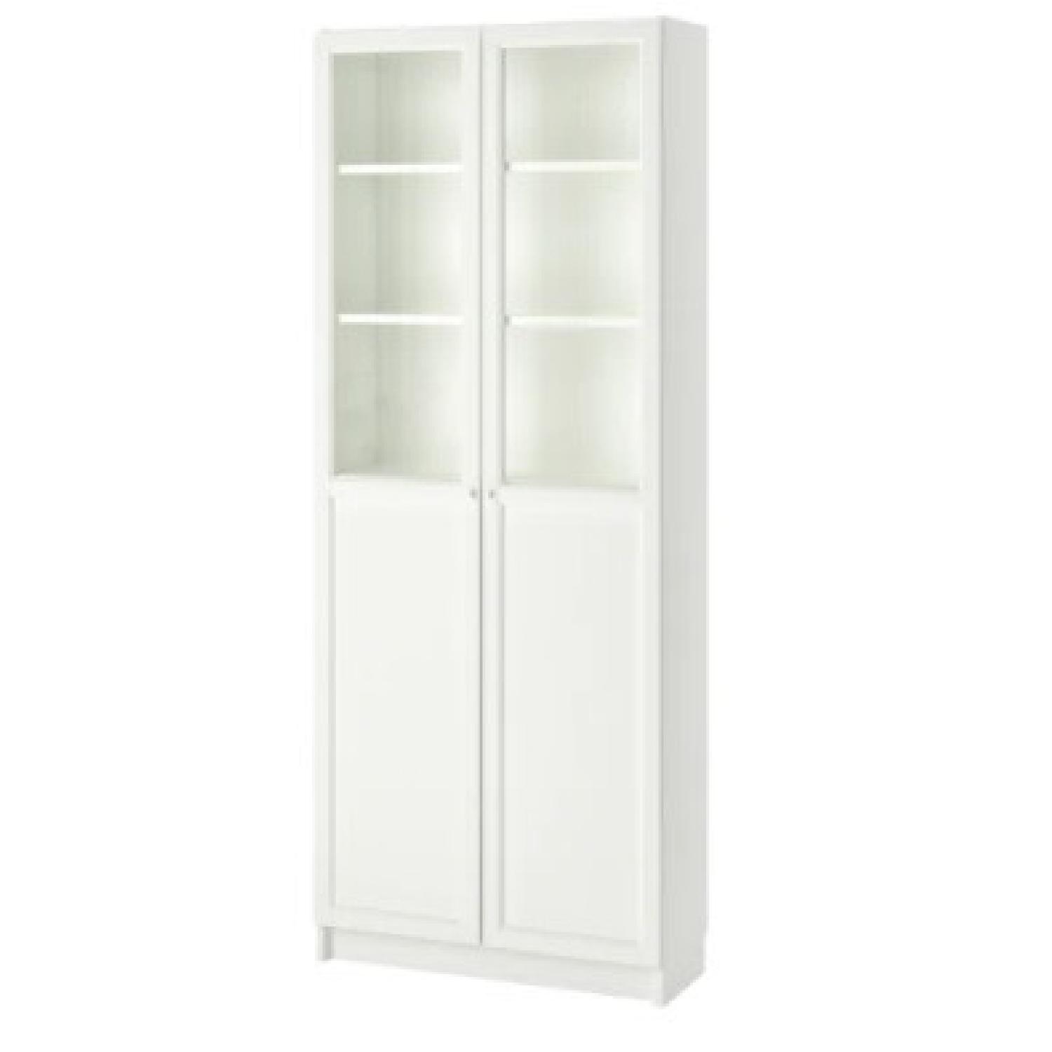 IKEA White Billy Bookcase with Doors - image-5