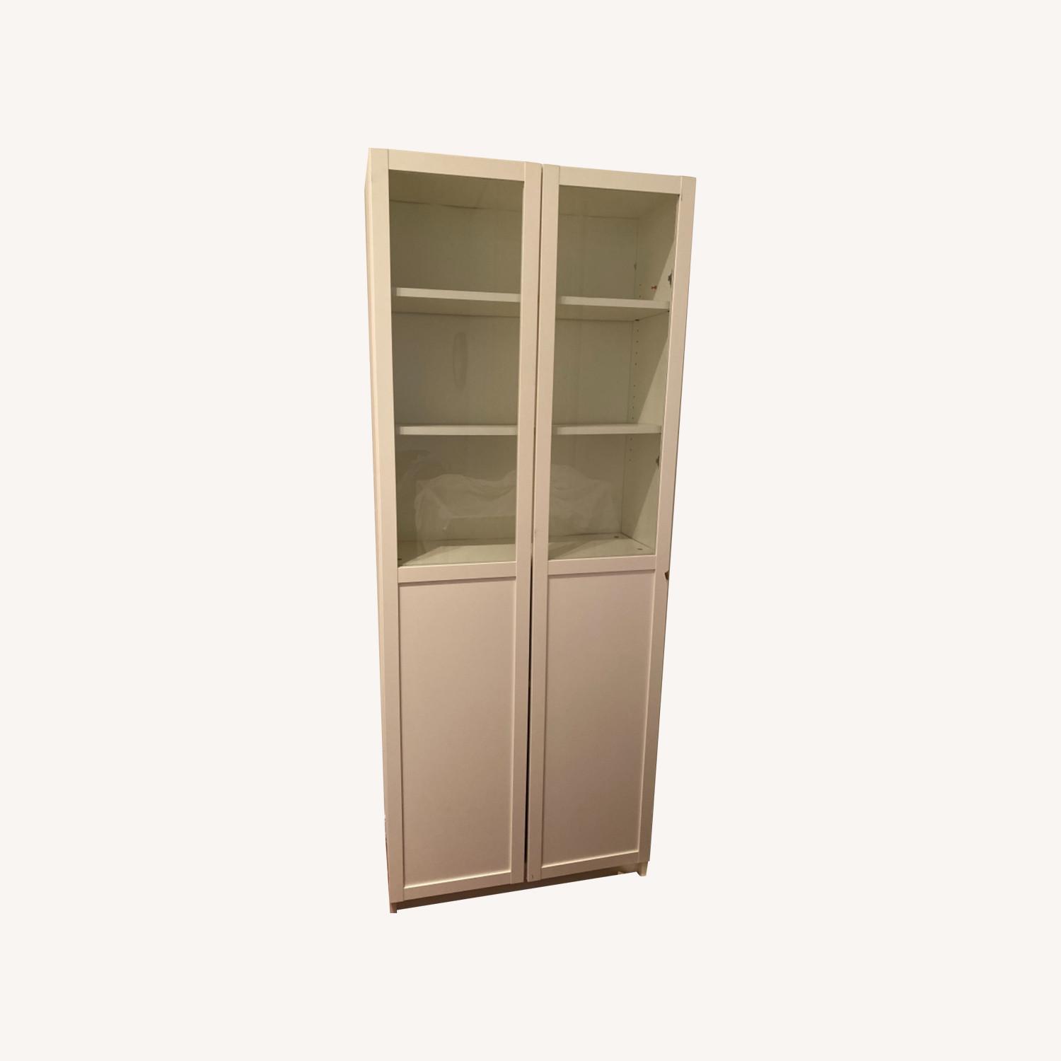 IKEA White Billy Bookcase with Doors - image-0