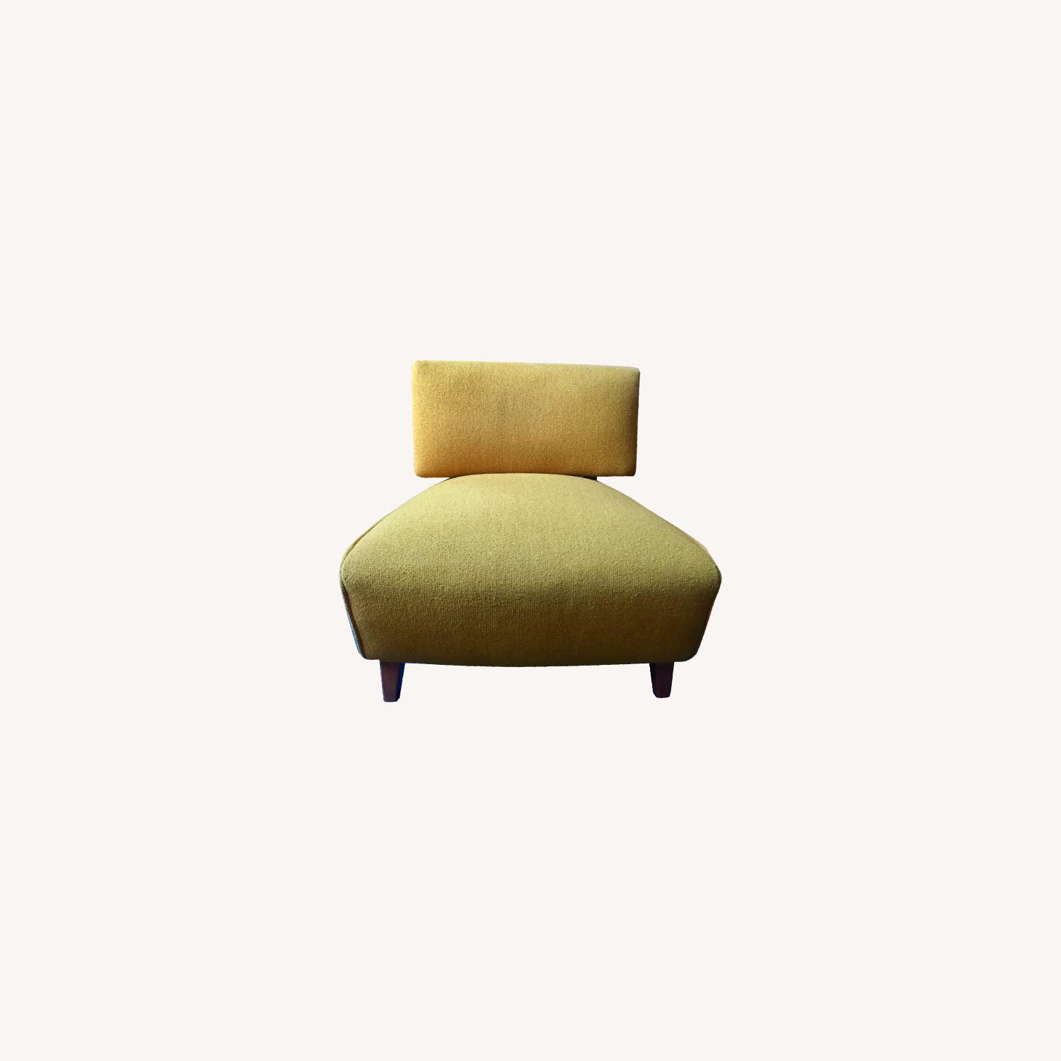 Mid-Century Modern Yellow Lounge Chair - image-0