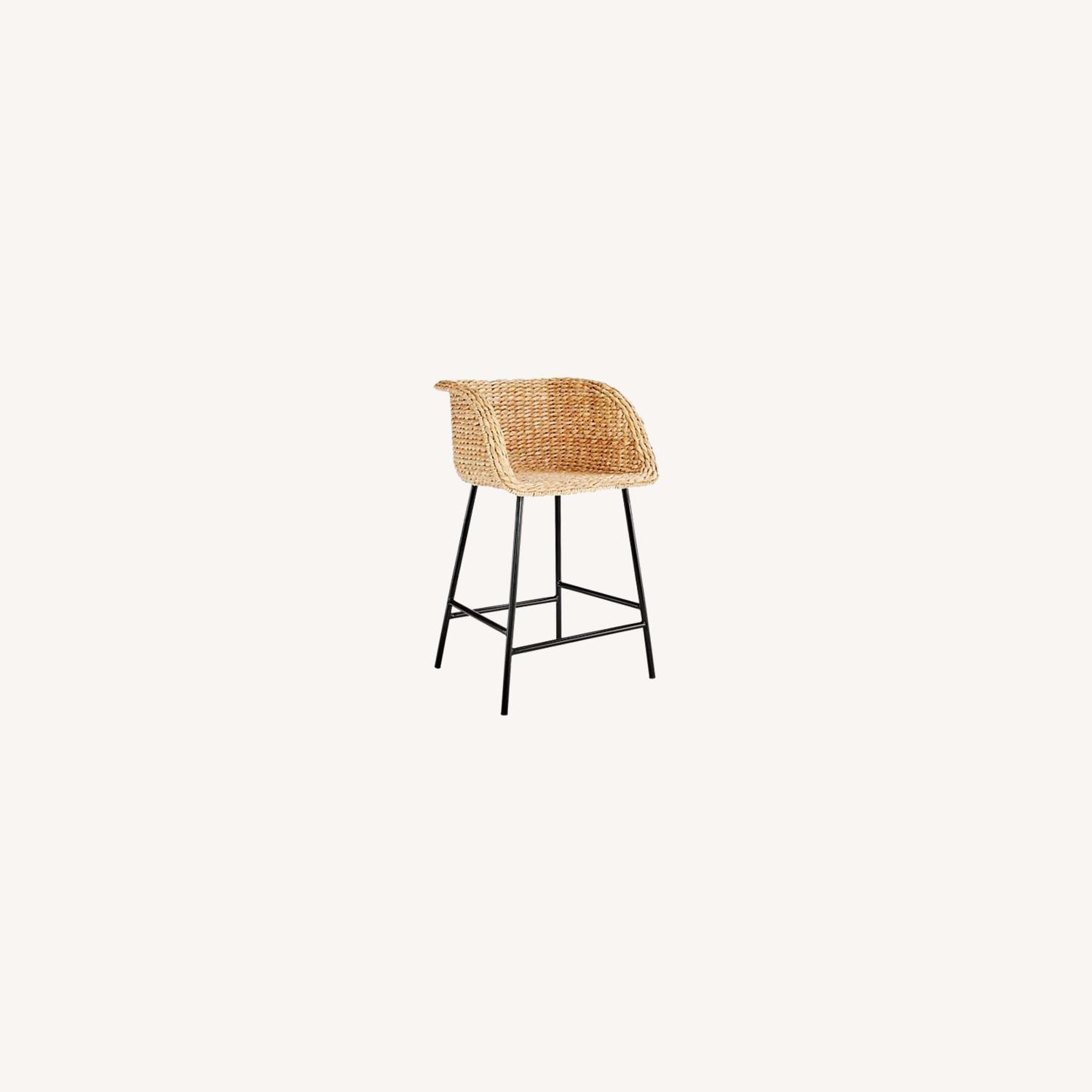 CB2 Silas Seagrass Counter Stools (2) AptDeco