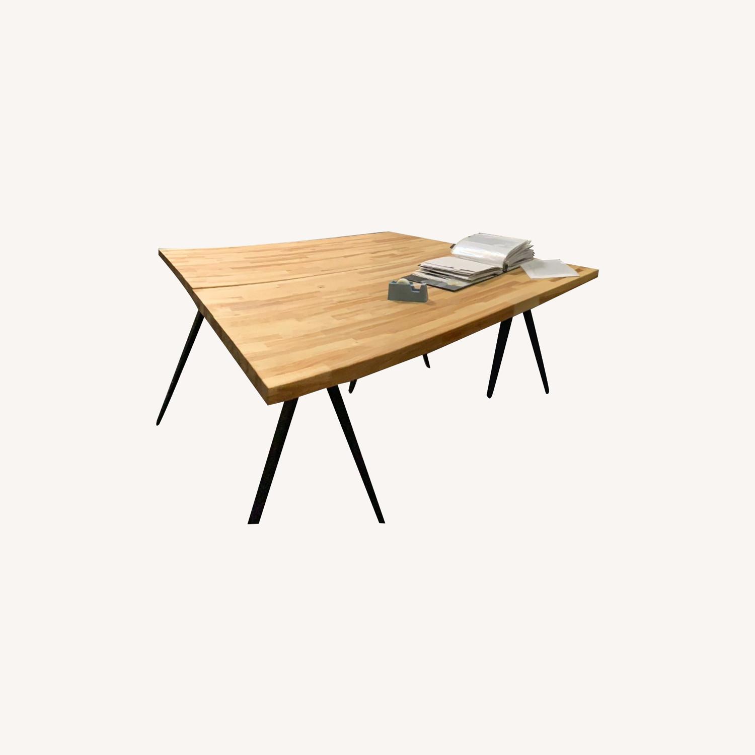 Working Block Table Sturdy Butcher Block Work Table - AptDeco
