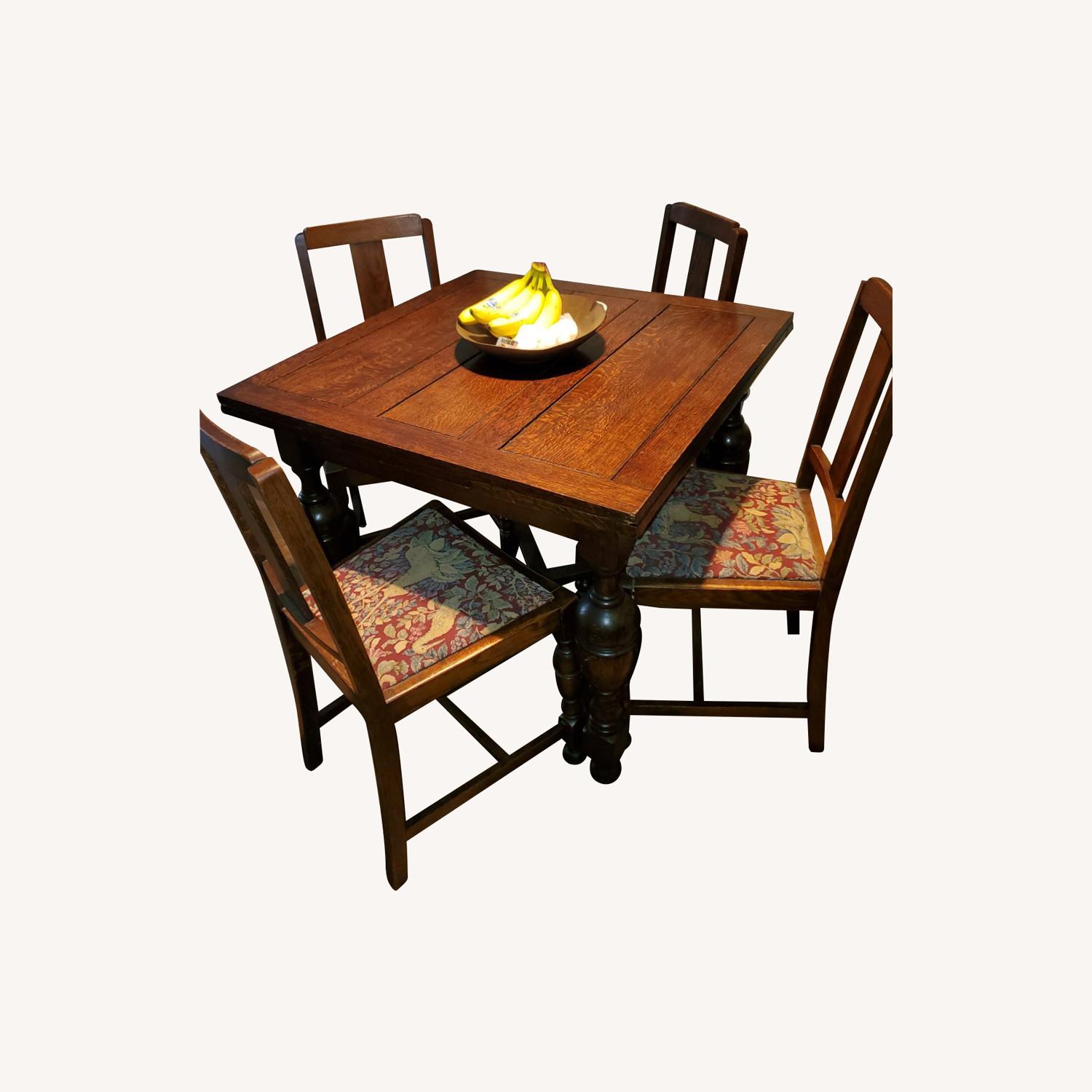 Antique Pub Table with 4 Chairs - AptDeco