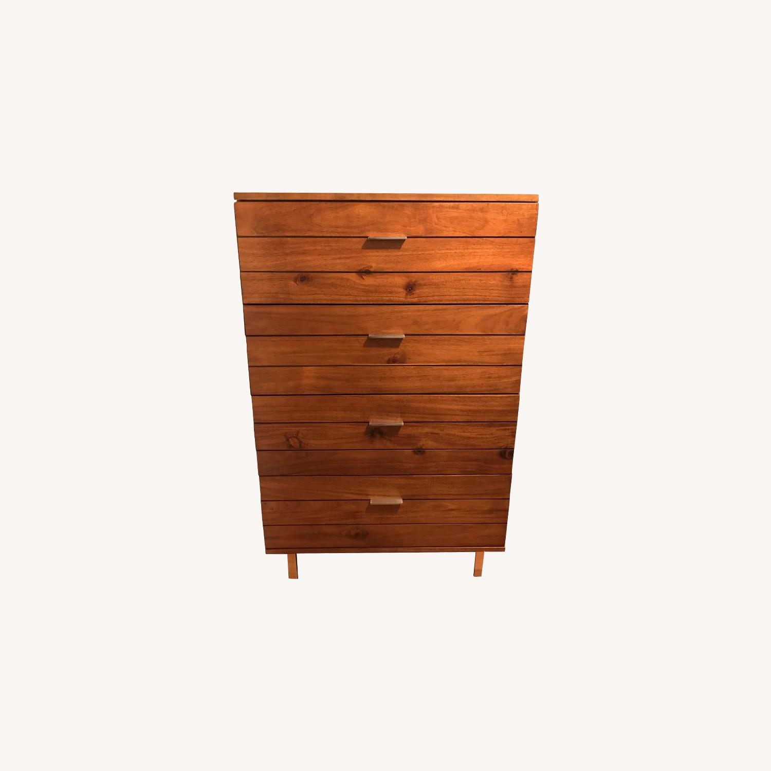 CB2 Linear Tall Chest 4 Drawer Dresser - image-0