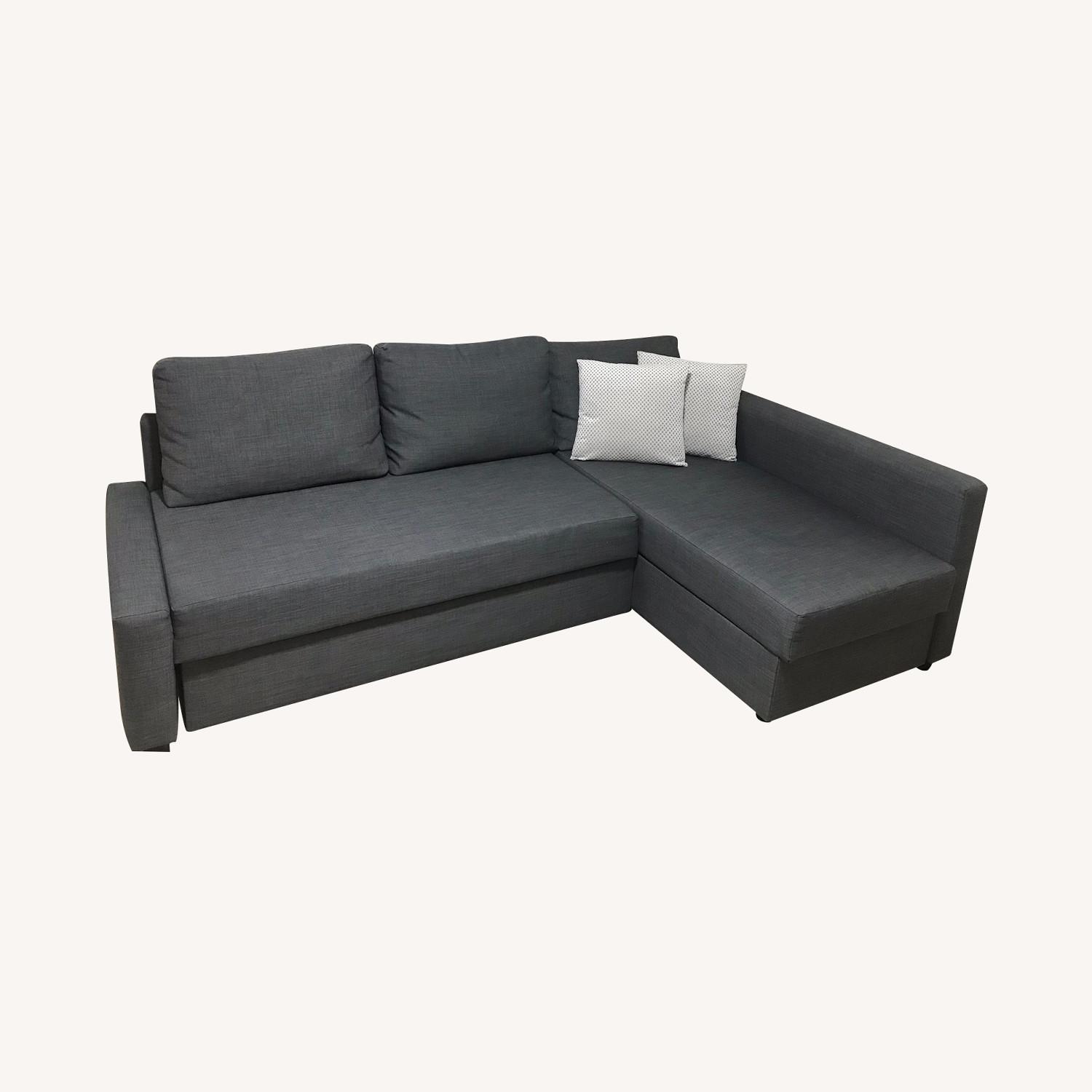 IKEA Sofa with Chaise Storage and Pullout Bed - image-0