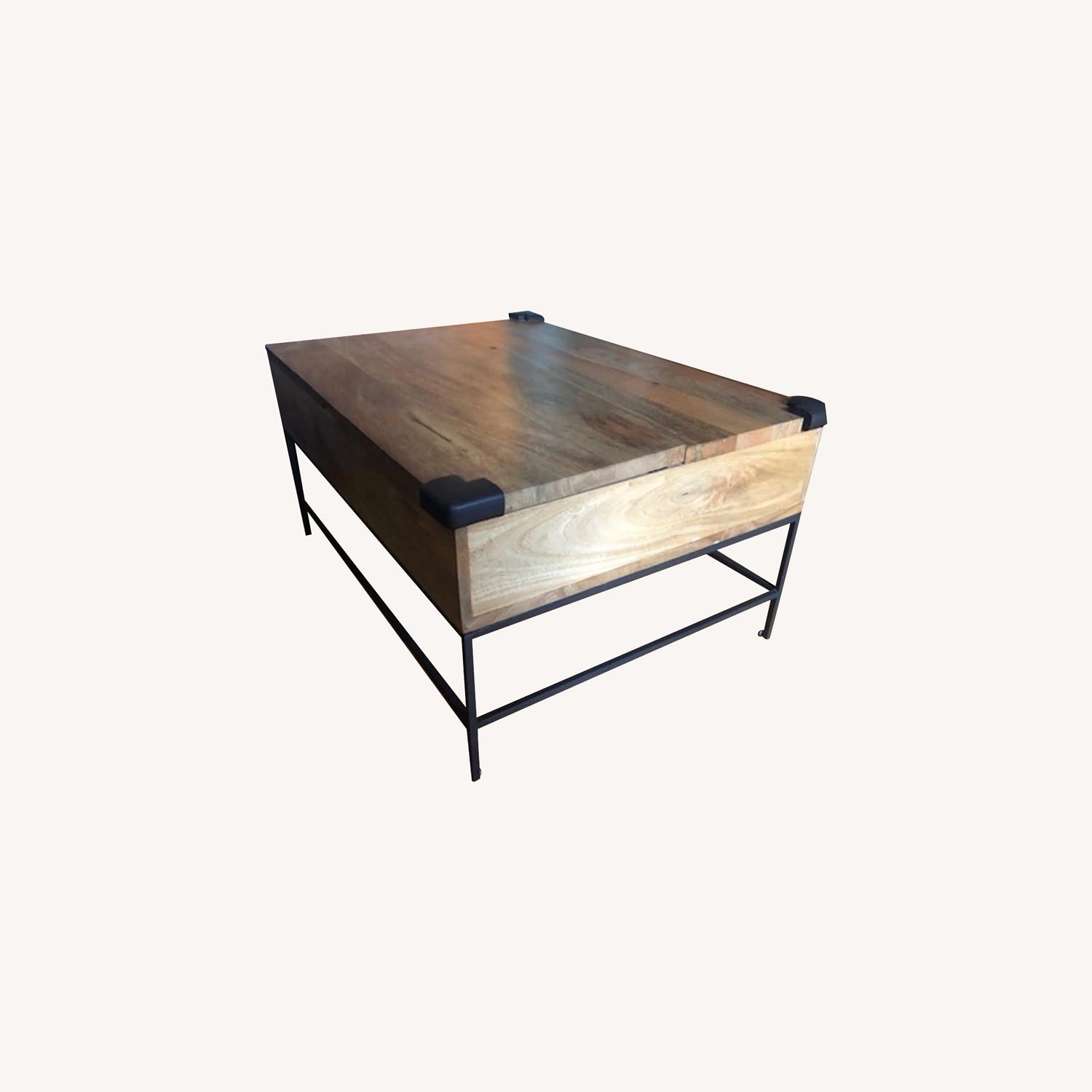 West Elm Industrial Storage Coffee Table AptDeco