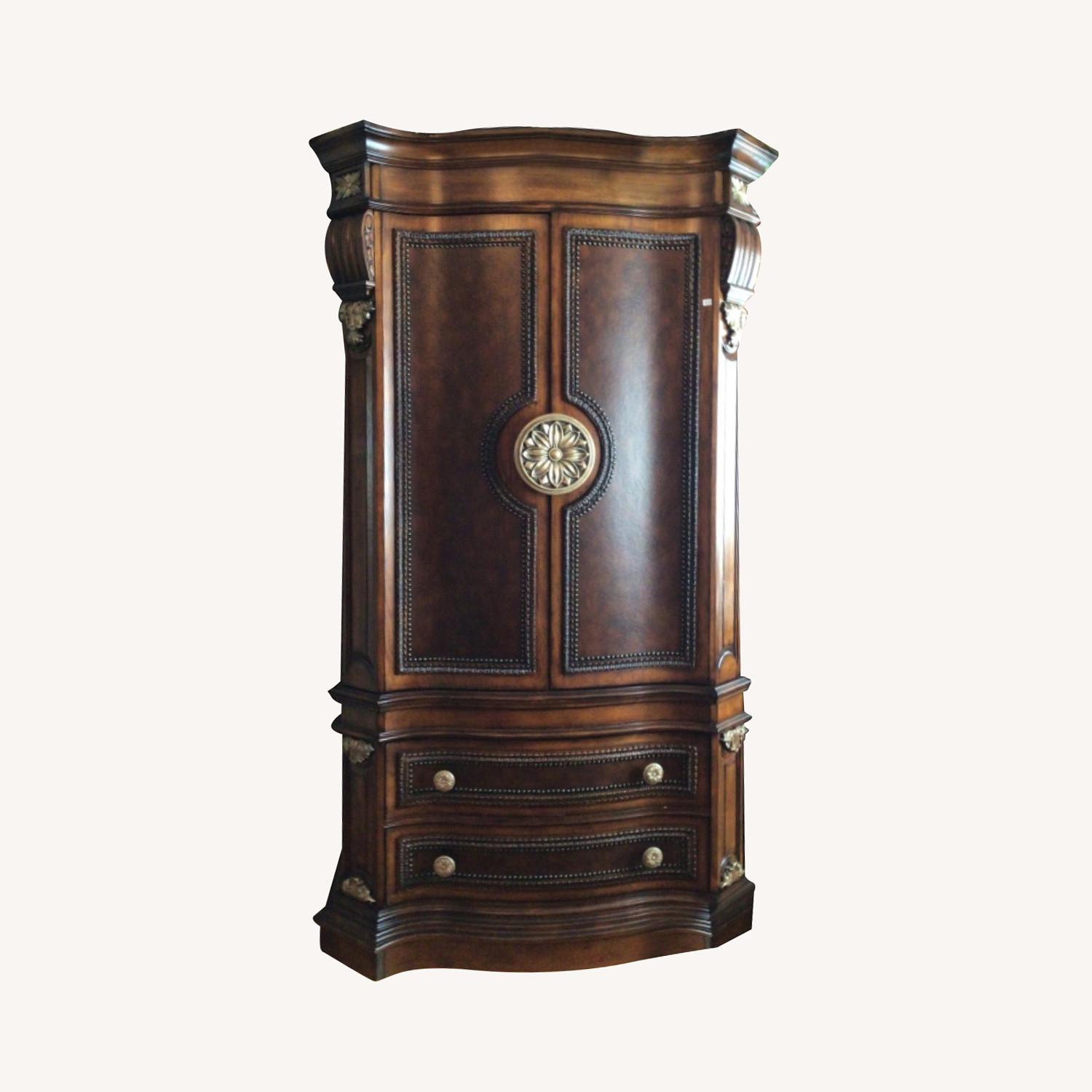Pulaski 2Door Armoire with Gold Hardware AptDeco