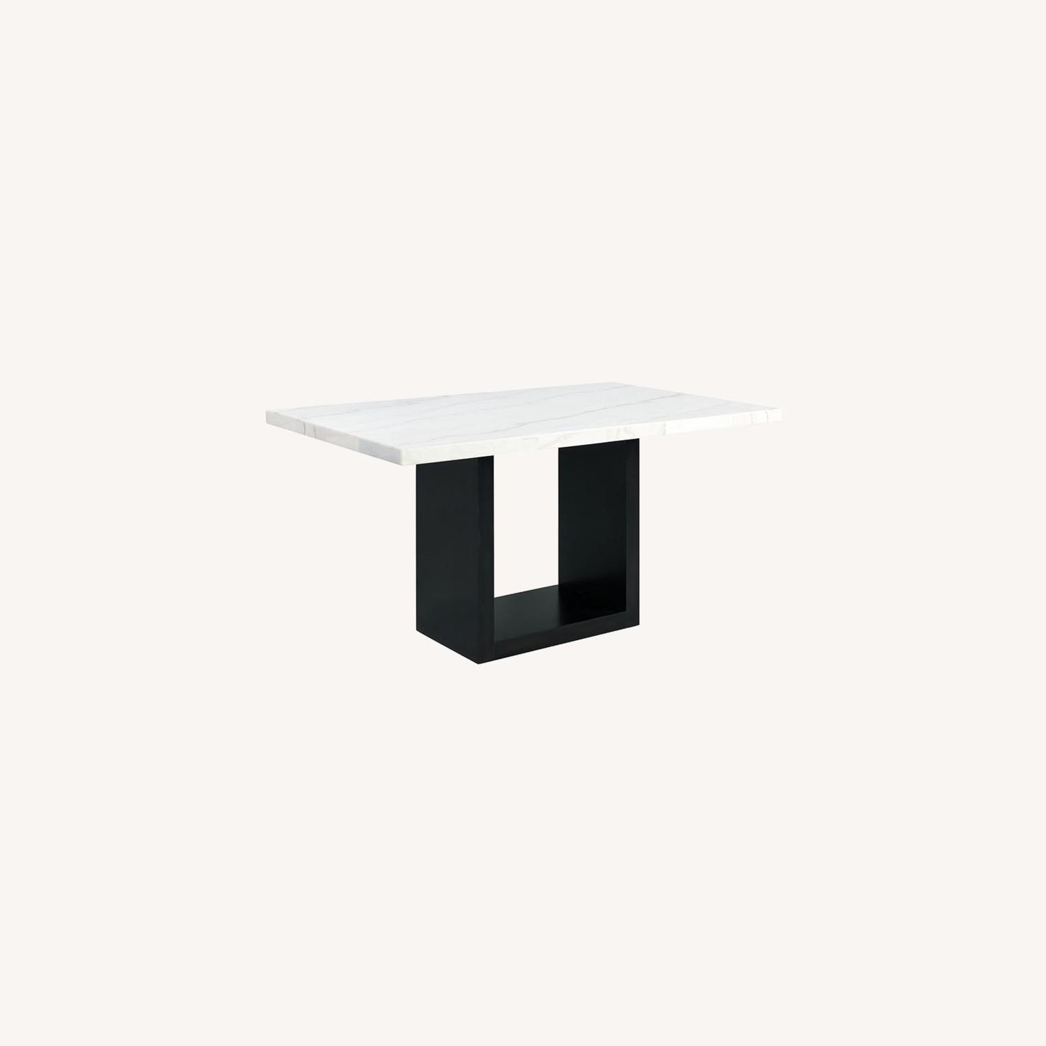 Solid Marble Counter Height Dining Table - image-0