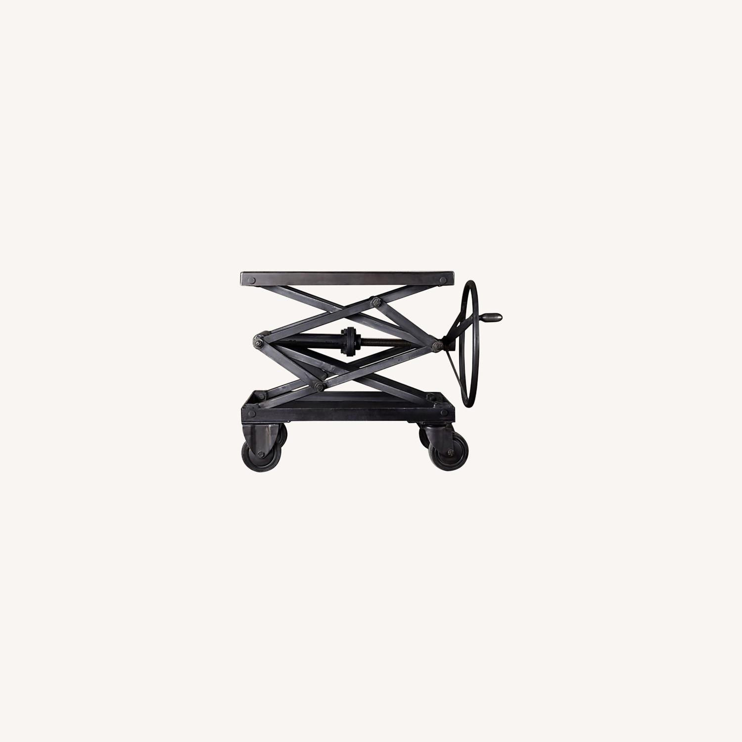Restoration Hardware Industrial Scissor Lift Table AptDeco