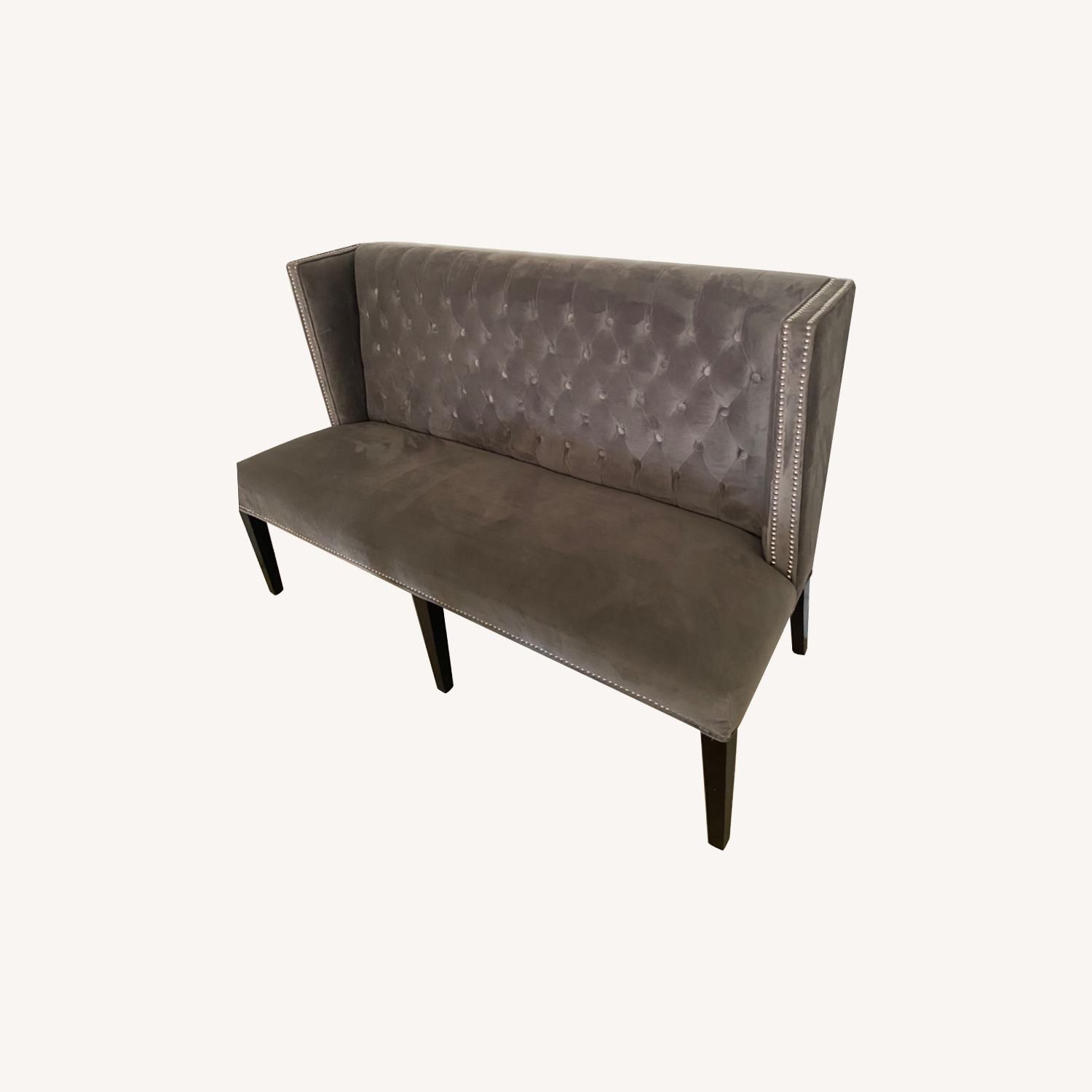 Z Gallerie Velvet Banquette Seat - image-0