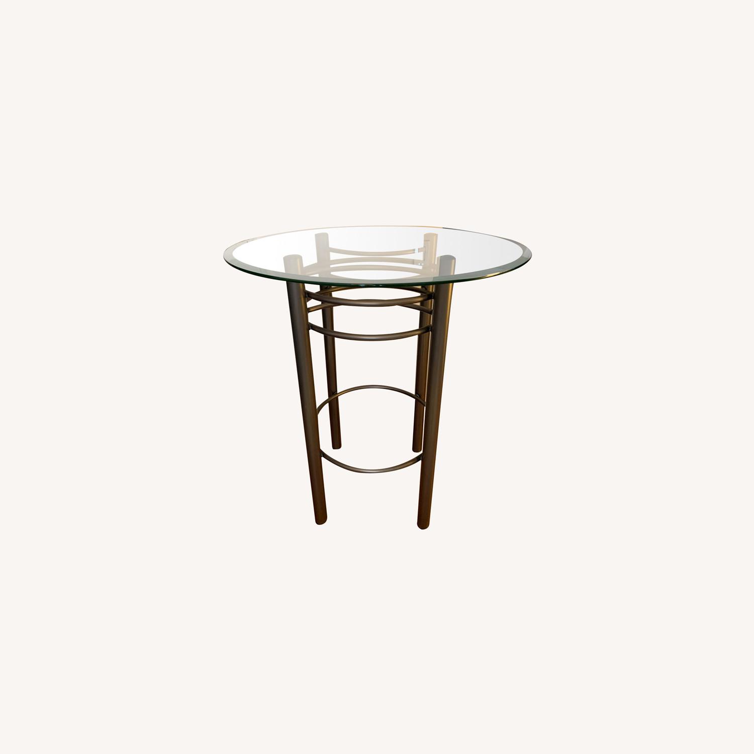 Amisco Bar height Glass Dining Table - image-0