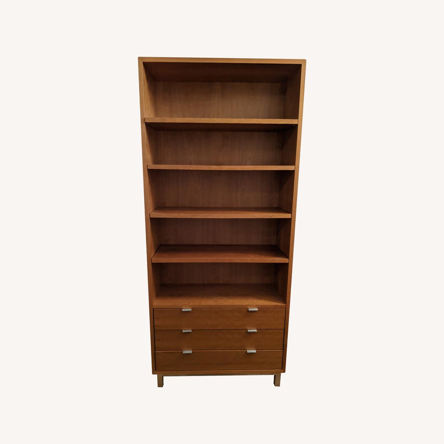 Room & Board Cherry Bookcase with Drawers AptDeco
