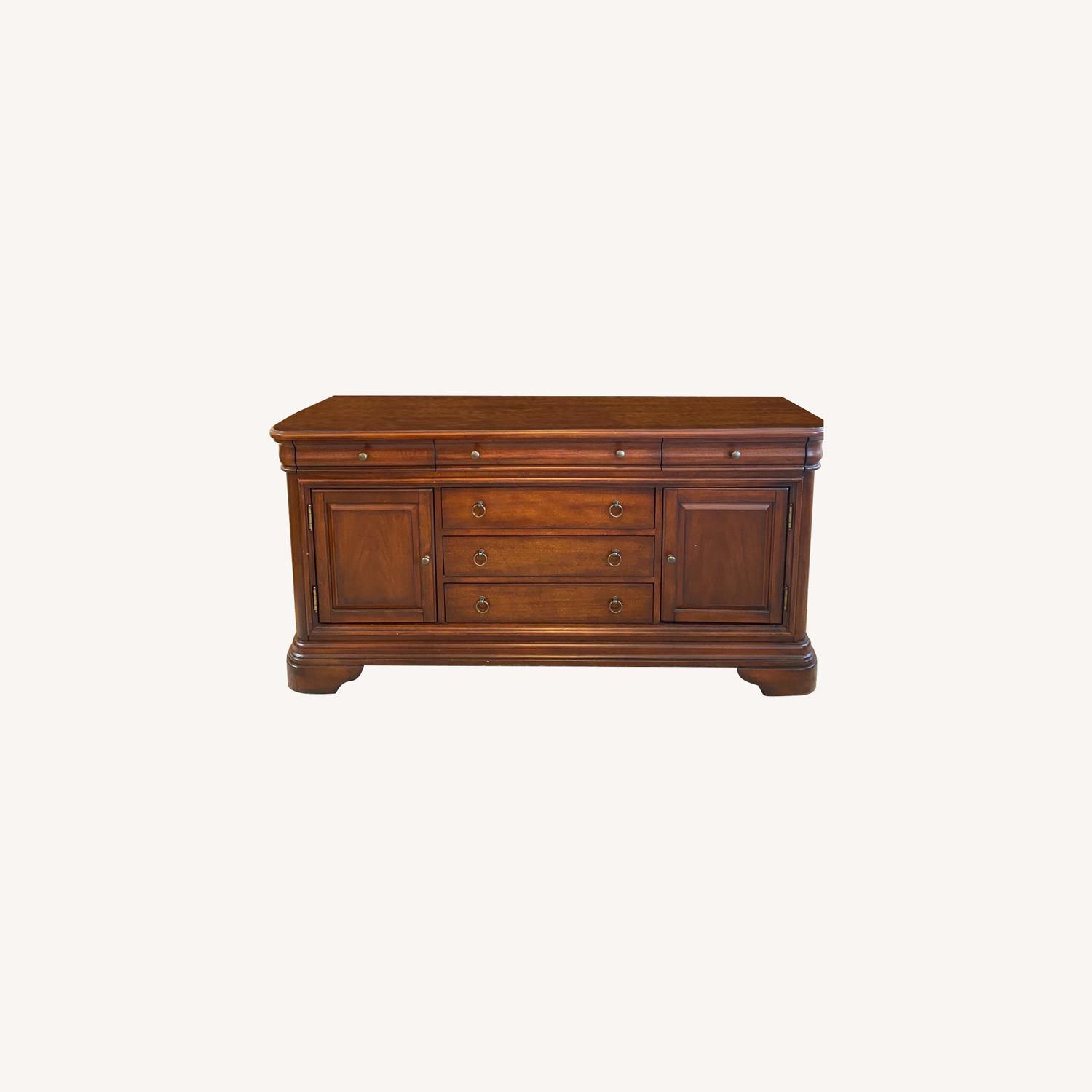 Vintage Entertainment Center Solid Wood - image-0