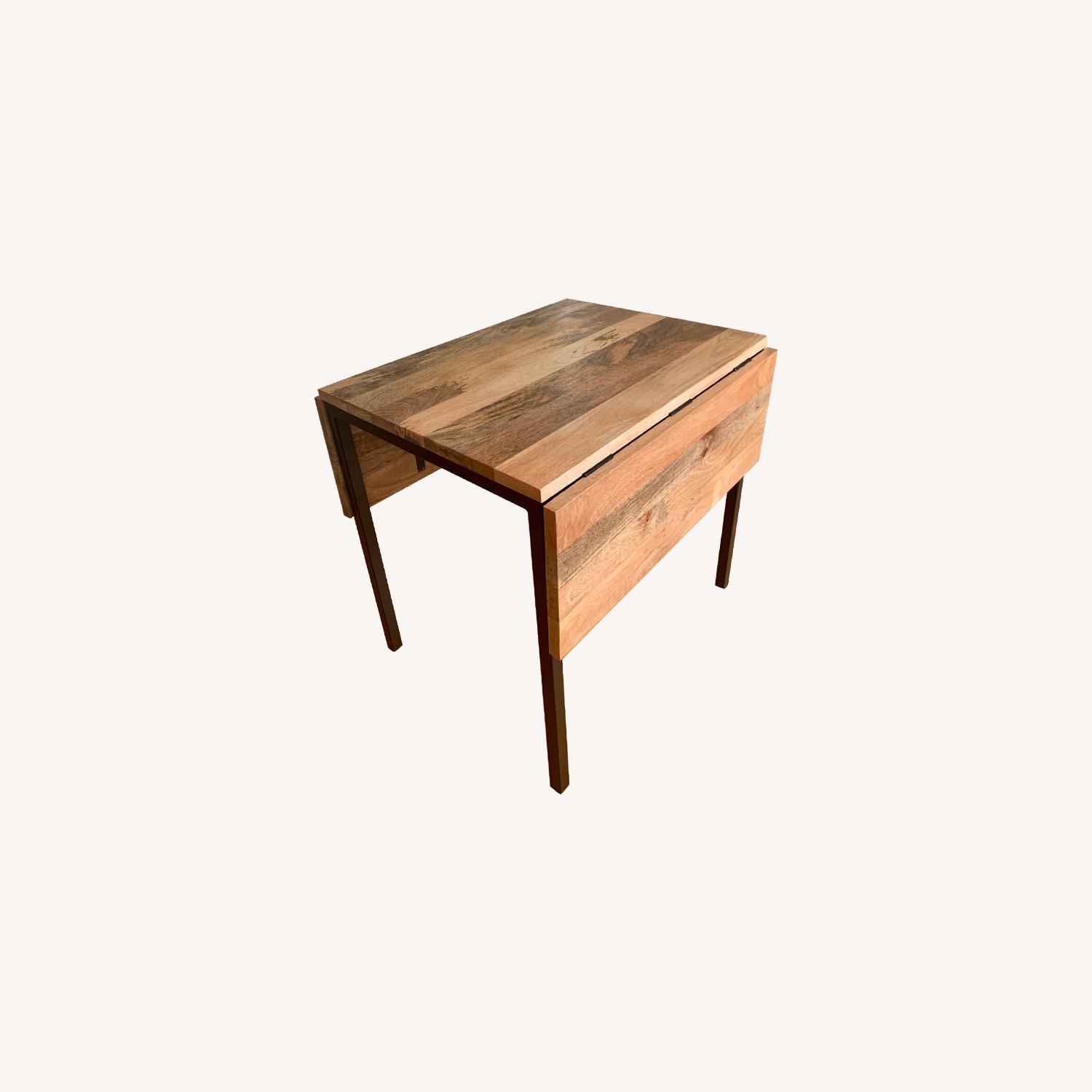 West Elm Box Frame Drop Leaf Expandable Table - image-0