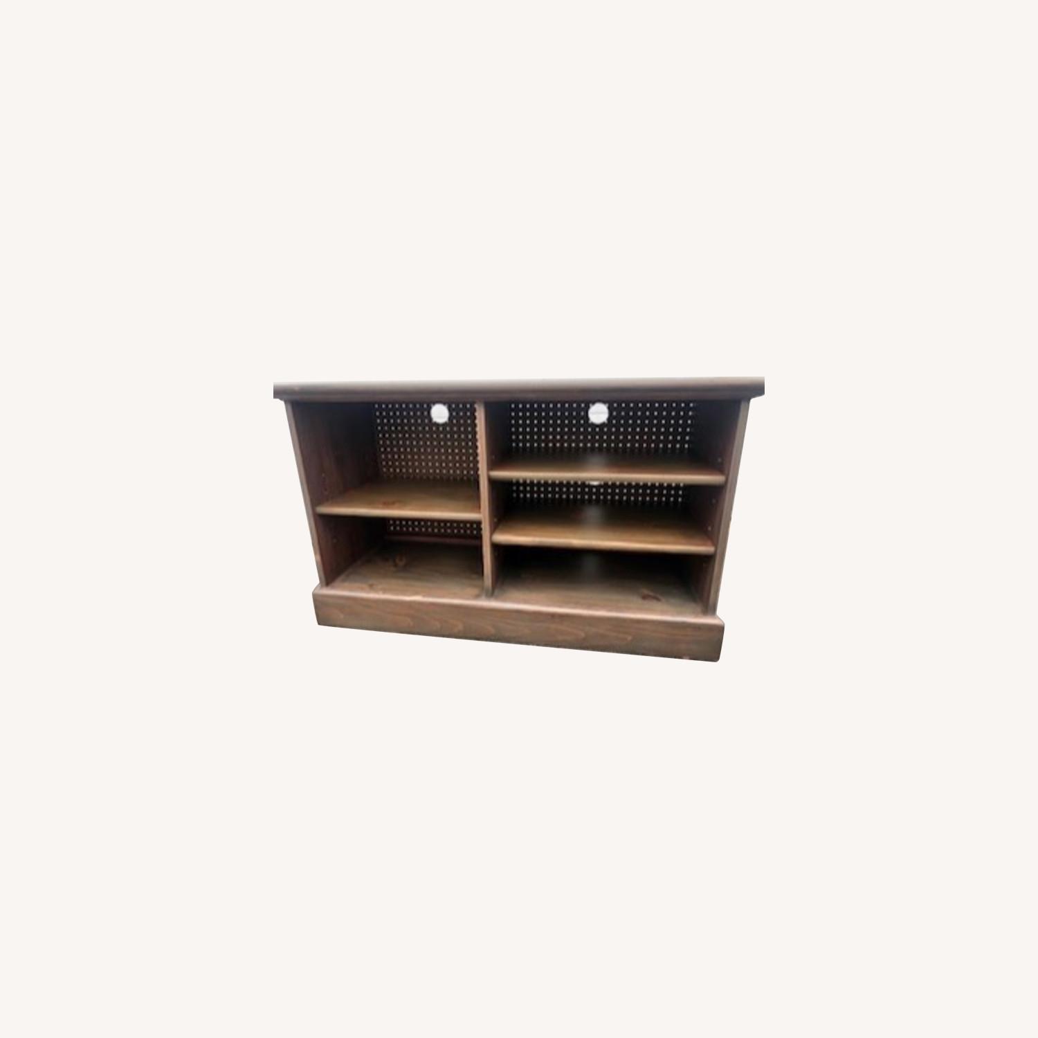 Rustic Refurbished Solid Wood Entertainment Center - AptDeco