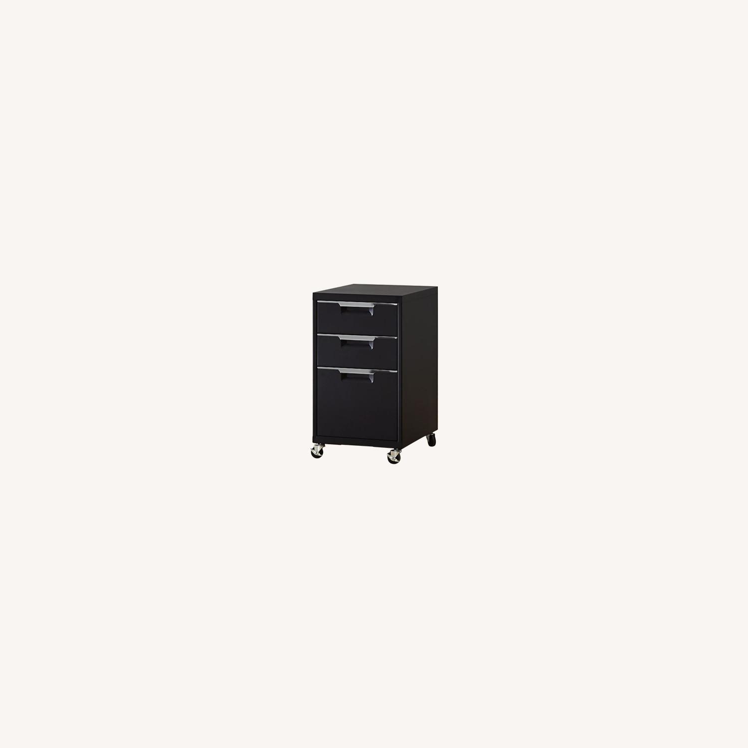 CB2 TPS Black 3-Drawer Filing Cabinet - image-3