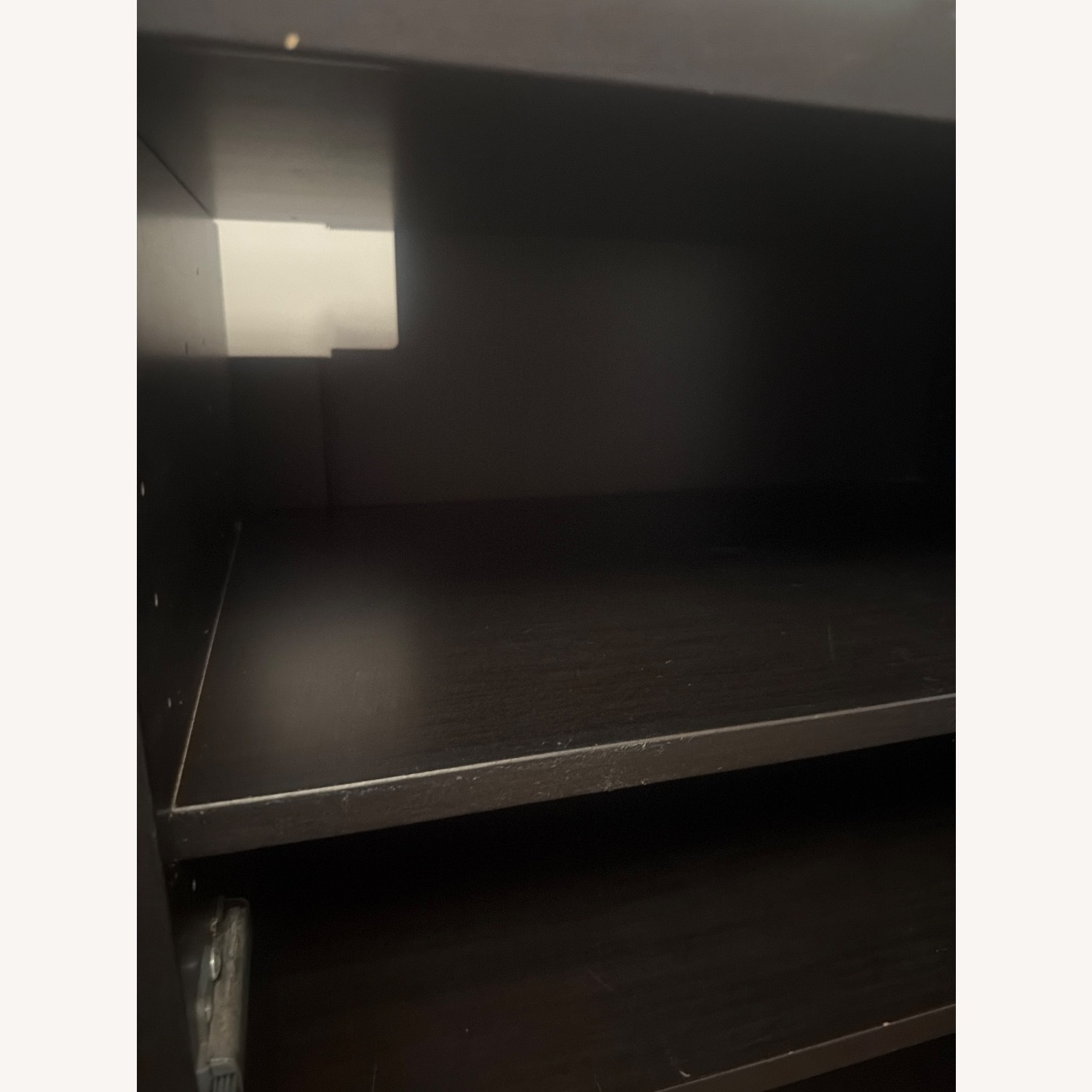 IKEA Besta TV Cabinet Grey Glossy Doors Nannarp Legs - image-20