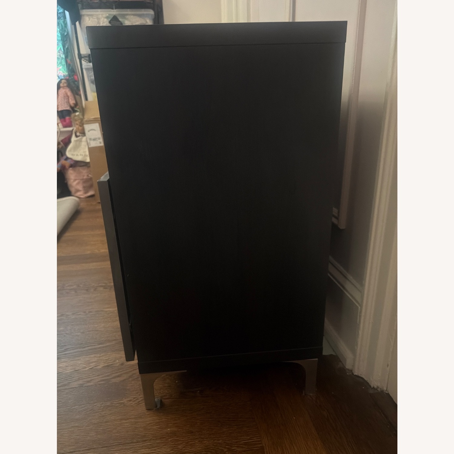IKEA Besta TV Cabinet Grey Glossy Doors Nannarp Legs - image-14