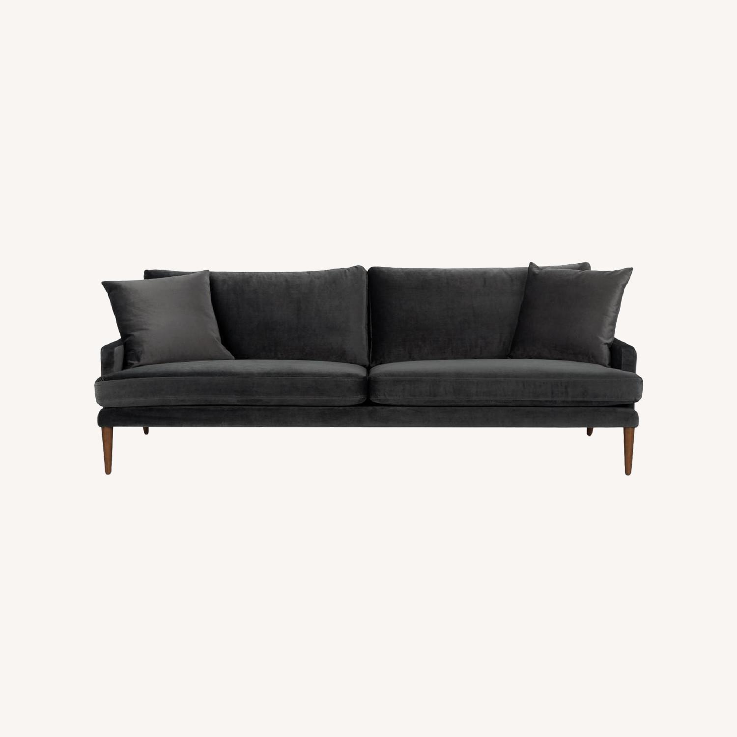 Article Dark Grey Velvet Sofa - image-0