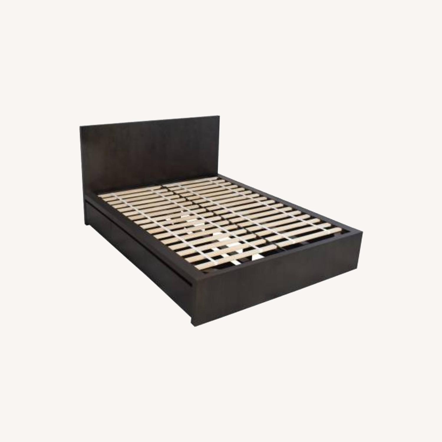 West Elm Queen Size Storage Bed with Slats AptDeco
