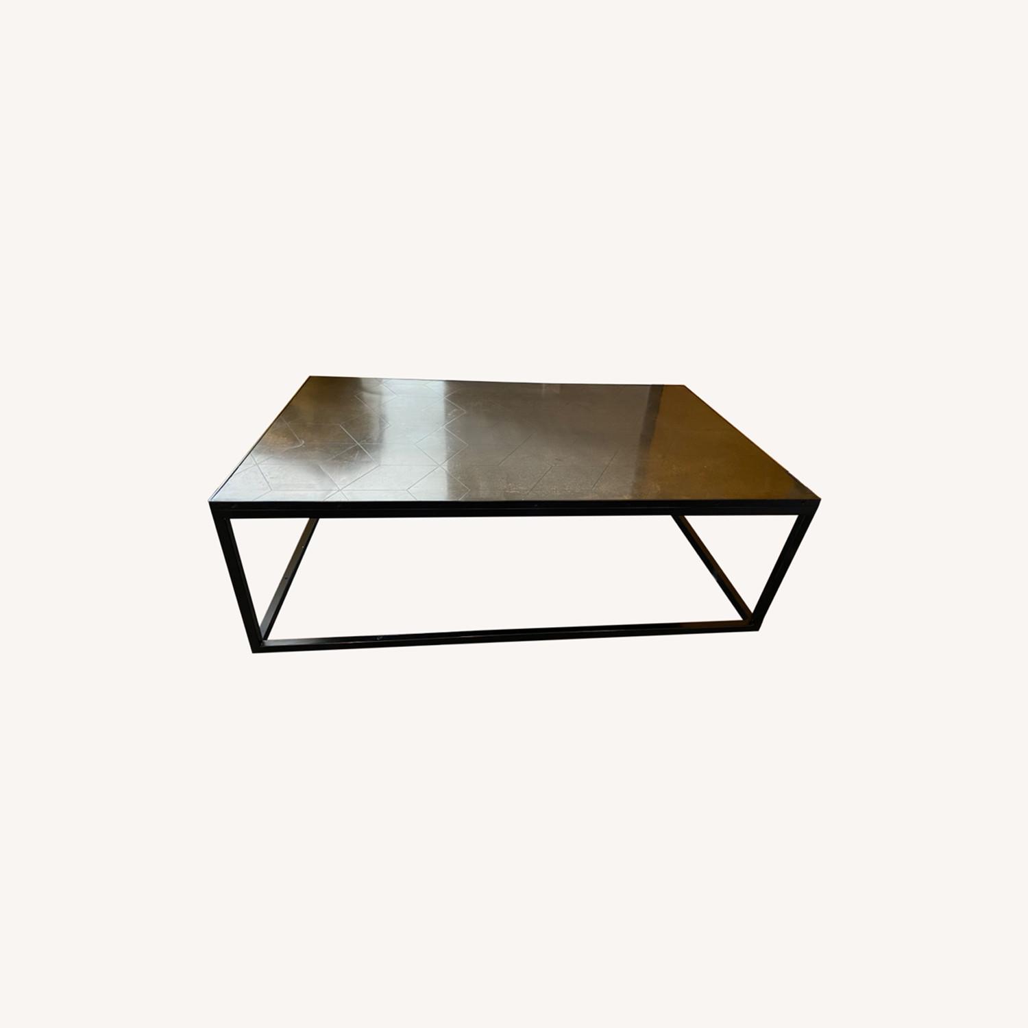 Restoration Hardware Metal Parquet Coffee Table AptDeco