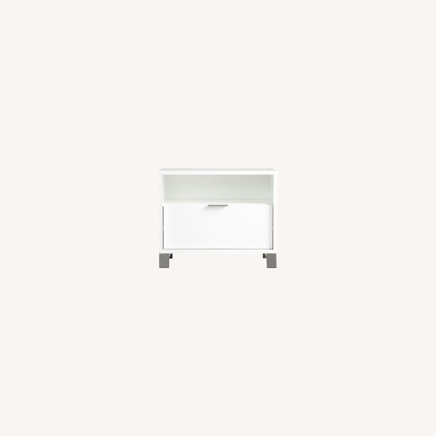 CB2 Matchbox Nightstand in White Lacquer - image-0