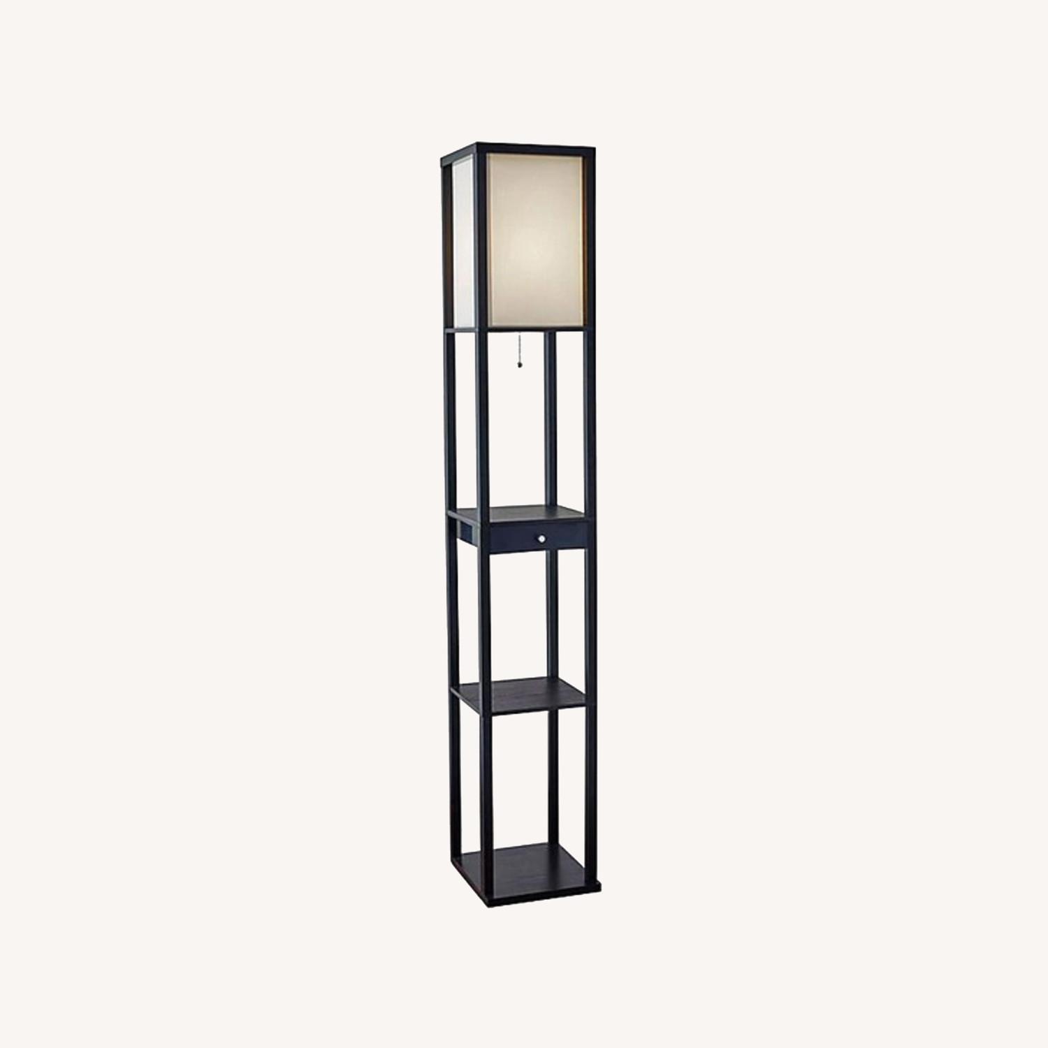 Shelf Floor Lamp with Drawer AptDeco