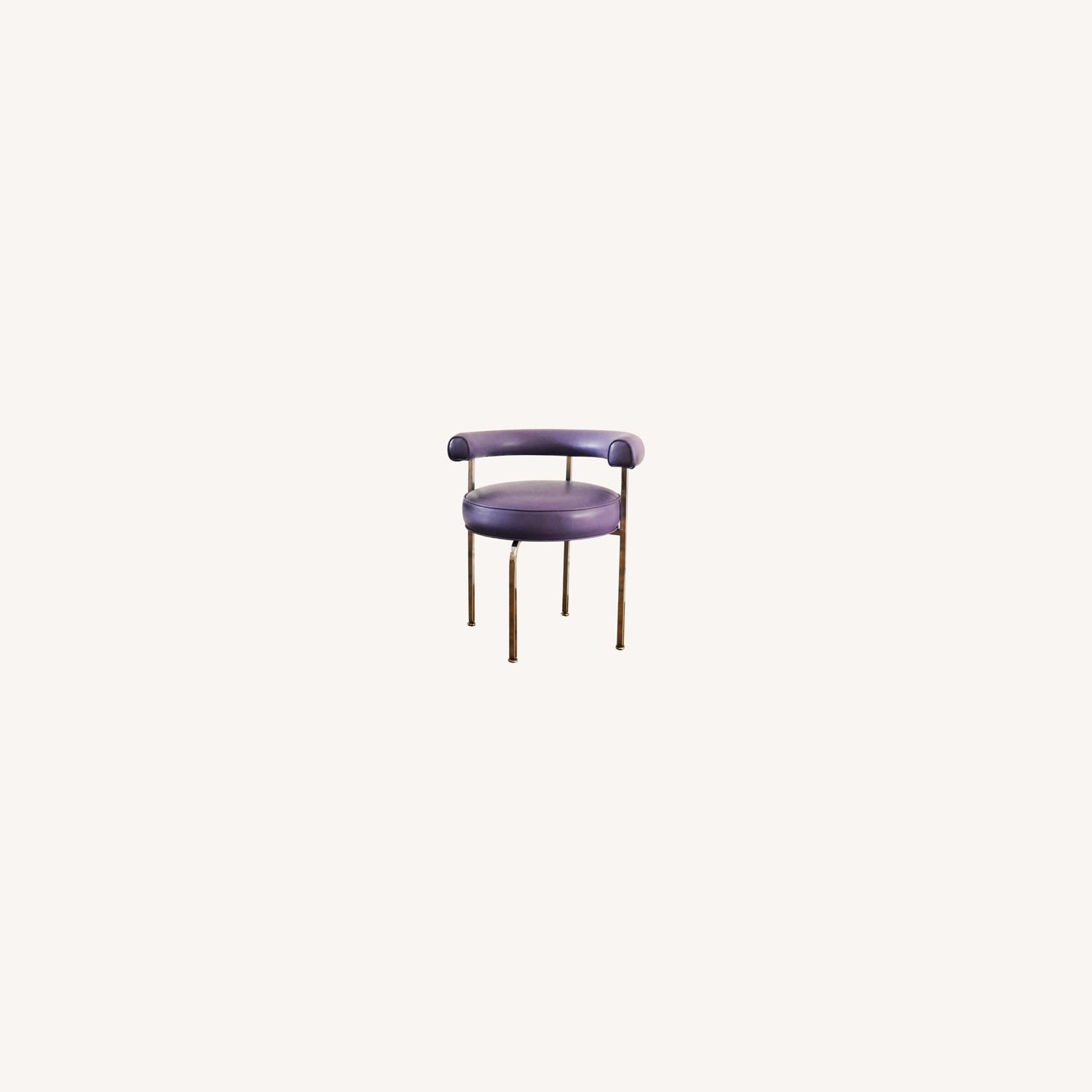 Purple Italian Leather Chairs - AptDeco