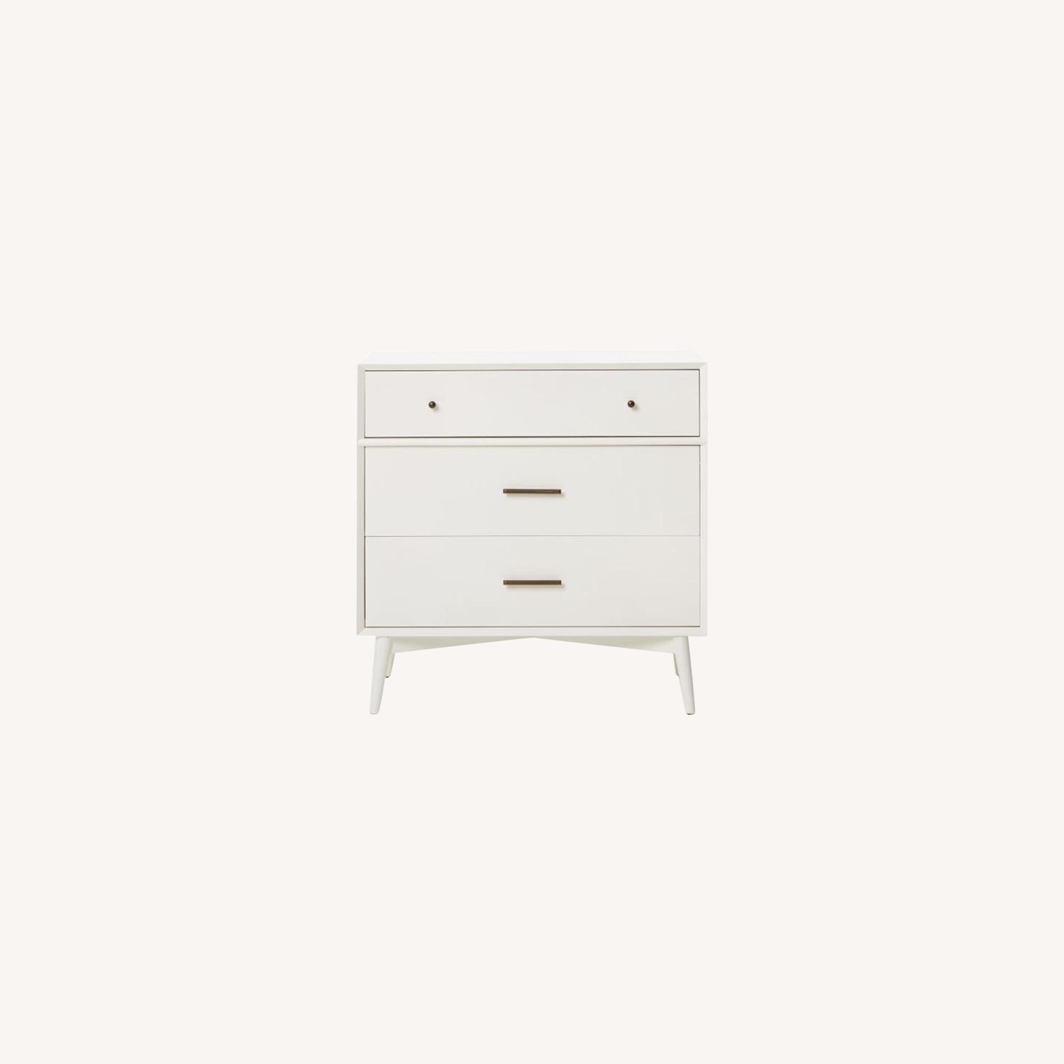 West Elm MidCentury 3Drawer White Dresser AptDeco