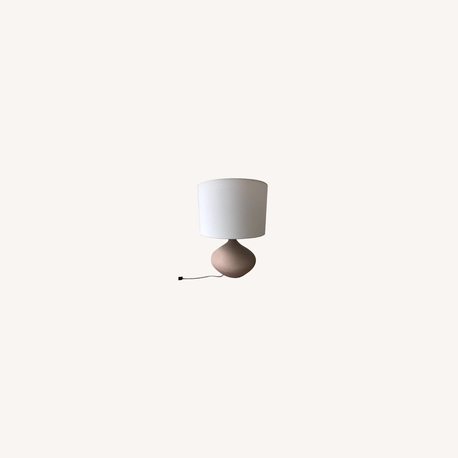 West Elm Asymmetrical Ceramic Lamp - image-0