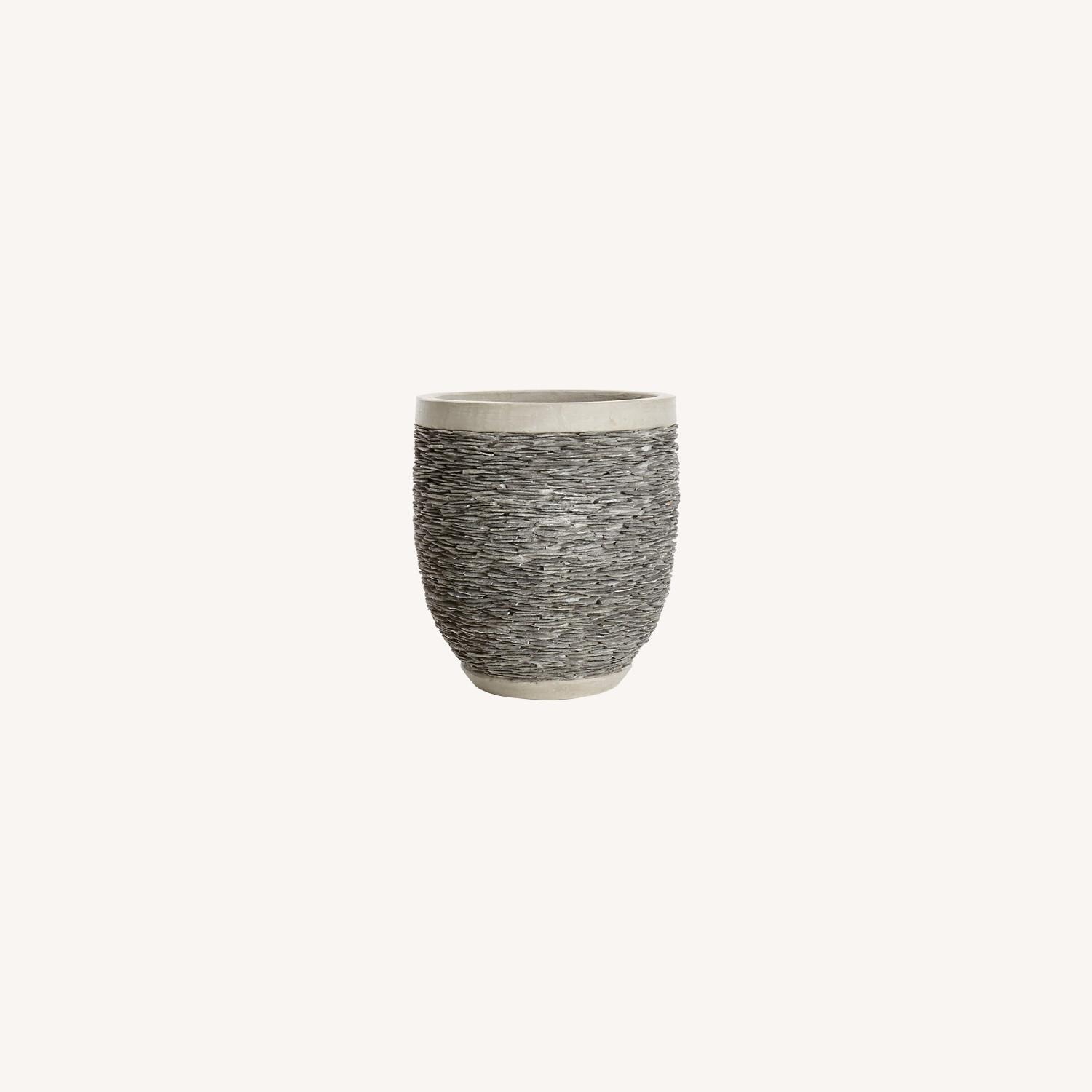 Crate & Barrel Stacked Large Rock Planter - image-0