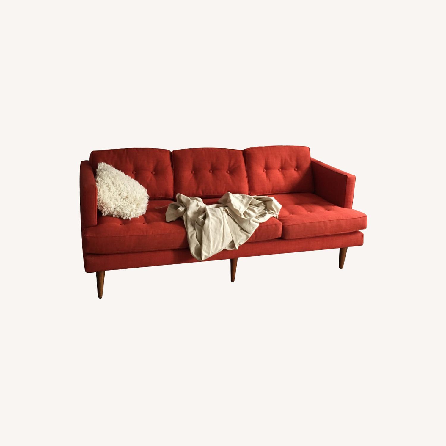 West Elm Red Brick Sofa AptDeco
