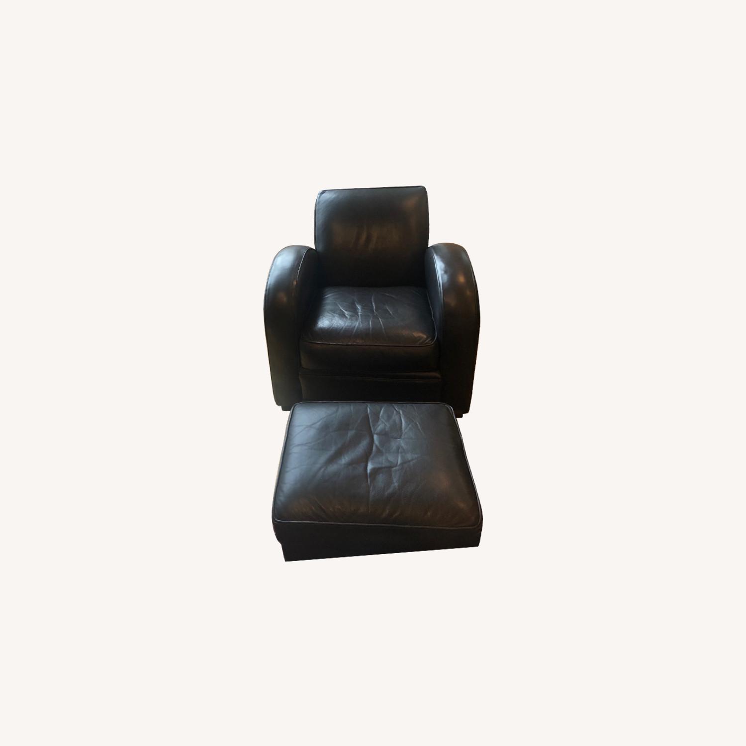Room & Board Roadster & Ottoman - image-0