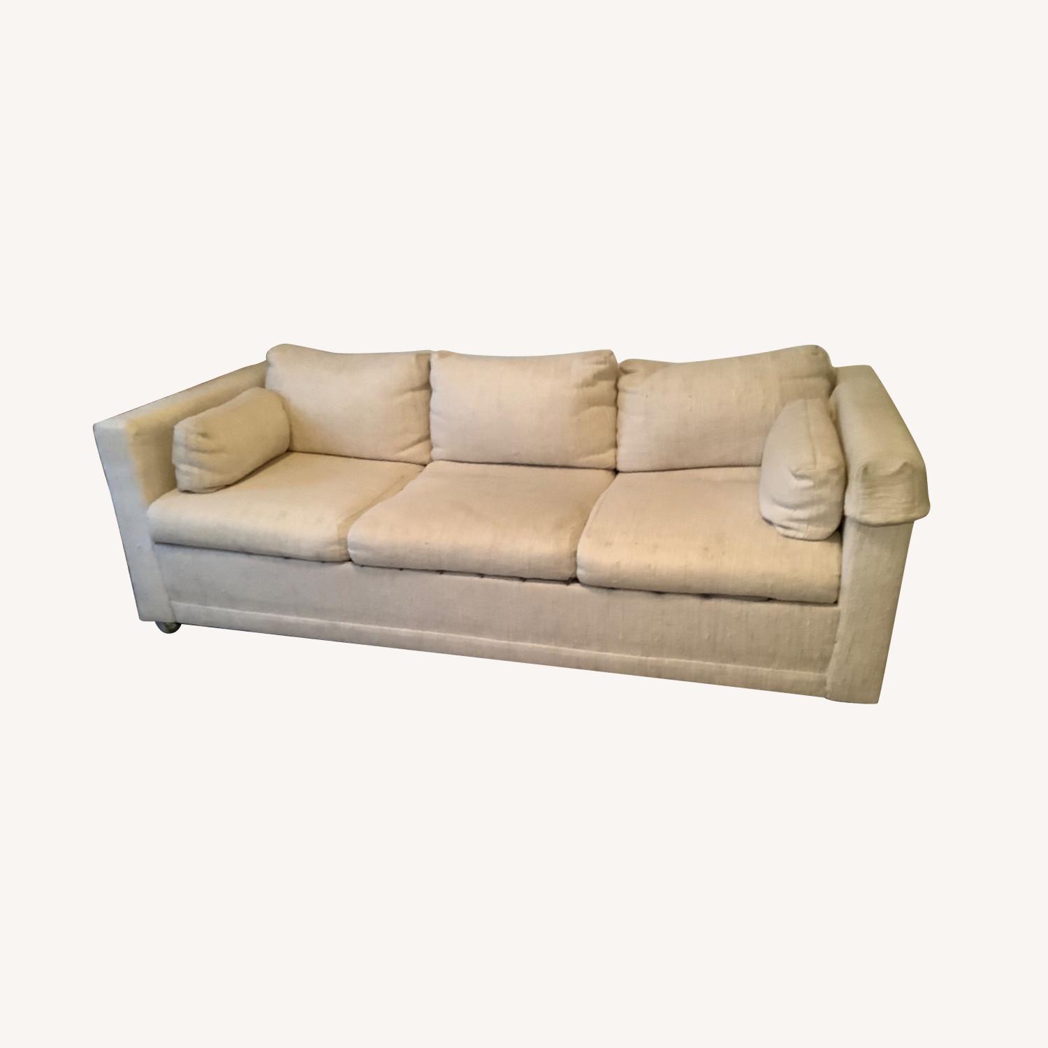 Off White Modern Sleeper Sofa AptDeco