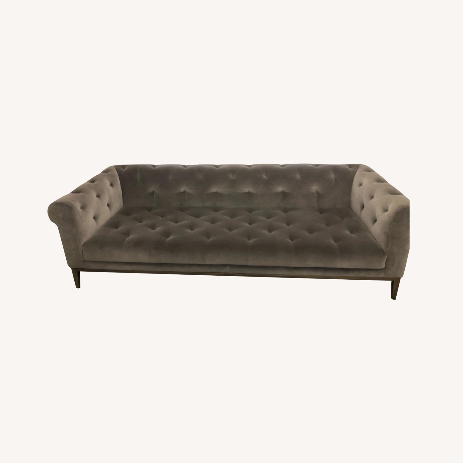 Restoration Hardware Tufted Velvet Sofa AptDeco
