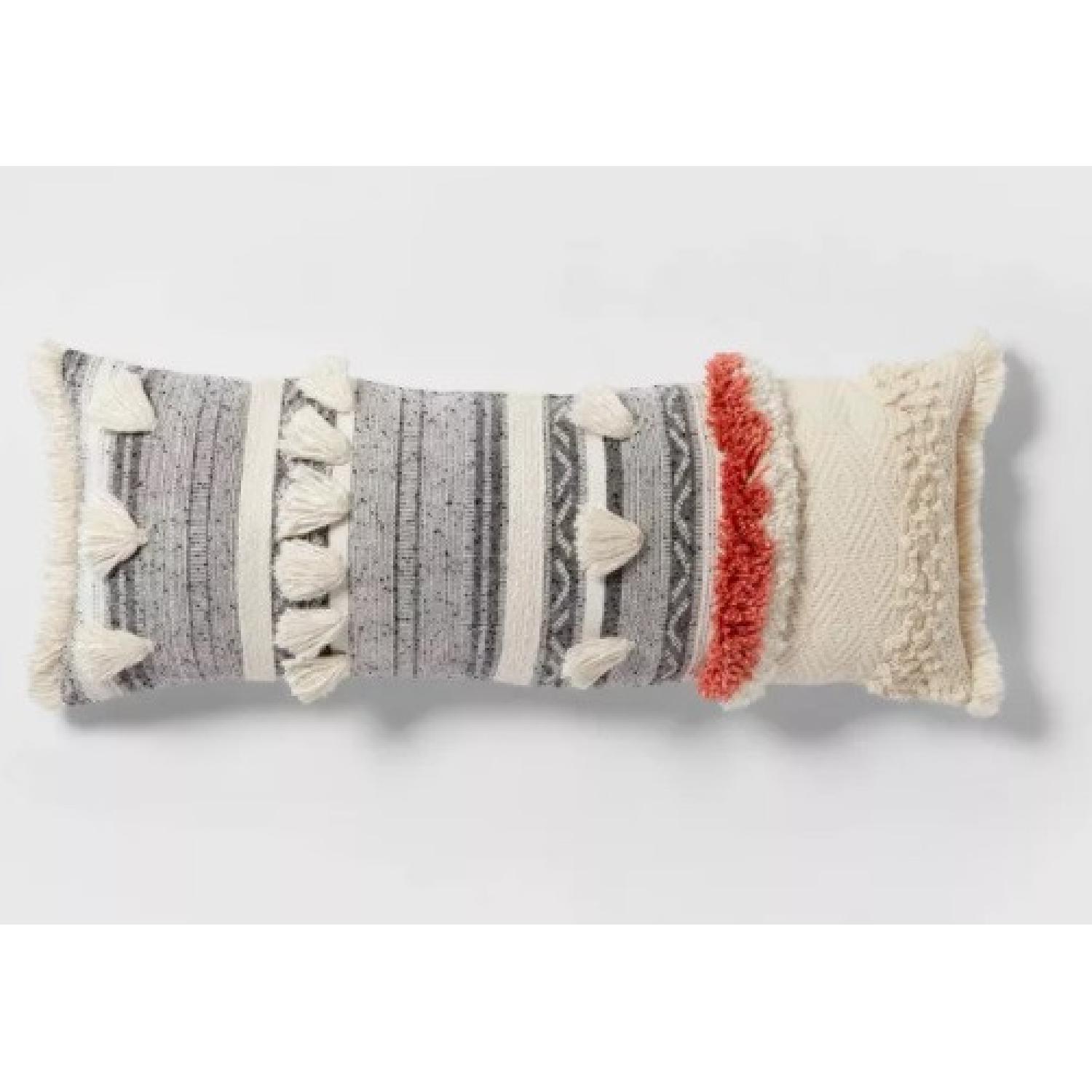Target Fringe Oversized Lumbar Pillow - image-6