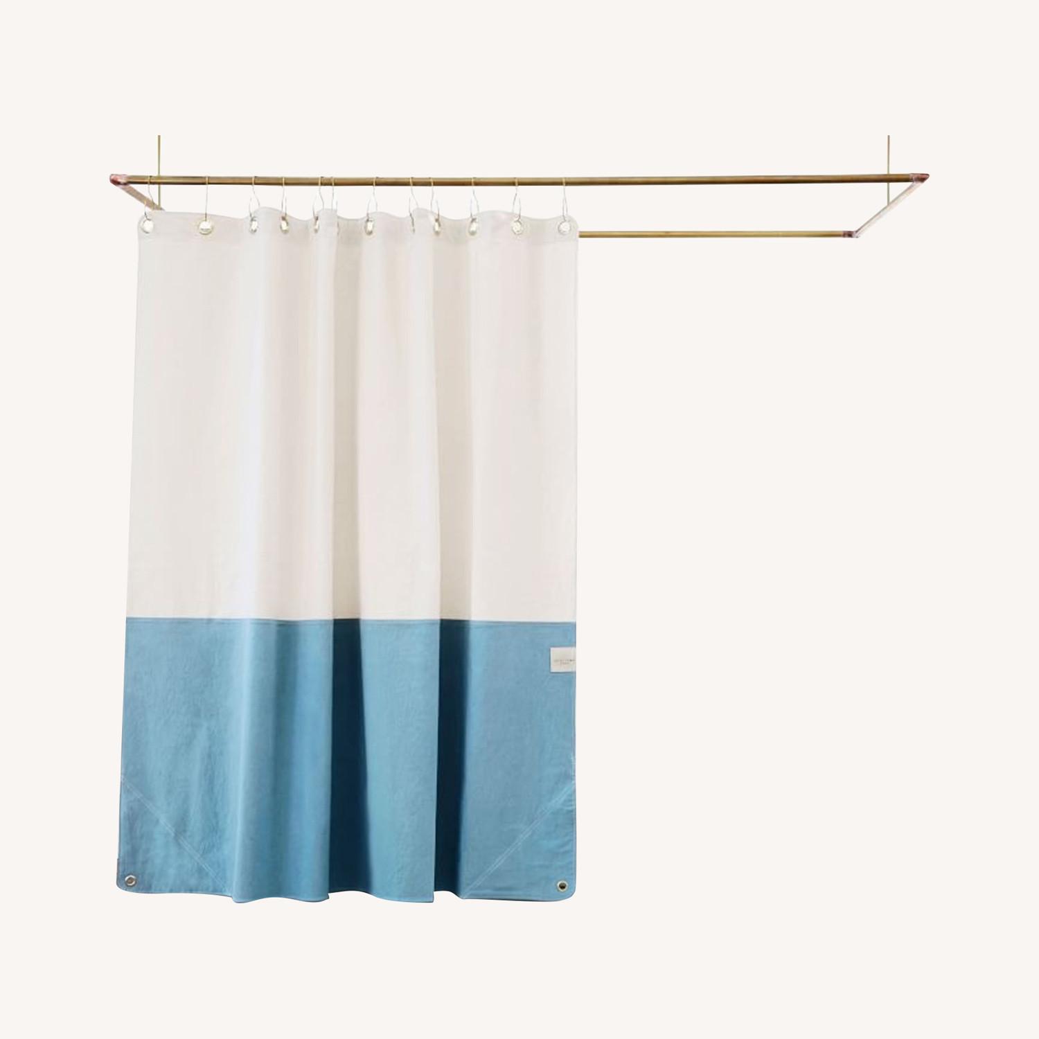 West Elm Quiet Town Home Orient Shower Curtain AptDeco