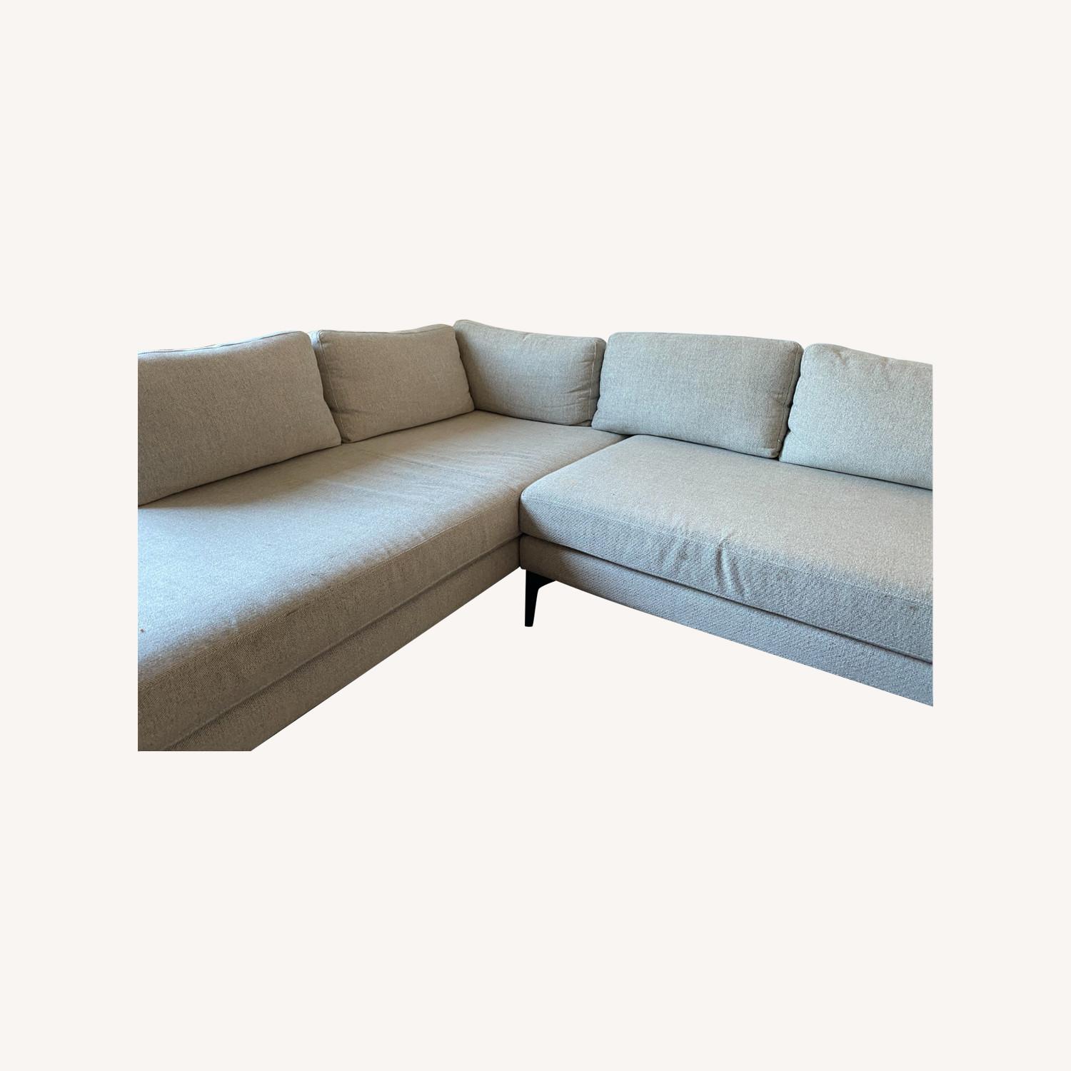 West Elm Grey Andes Sectional Sofa AptDeco