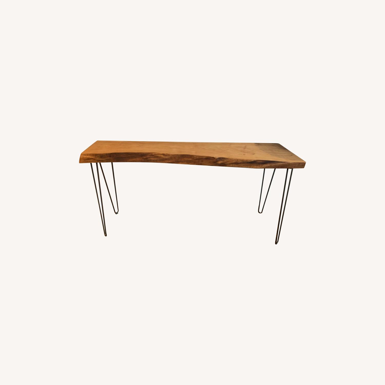 Live Edge Natural Wood Console Table - image-0