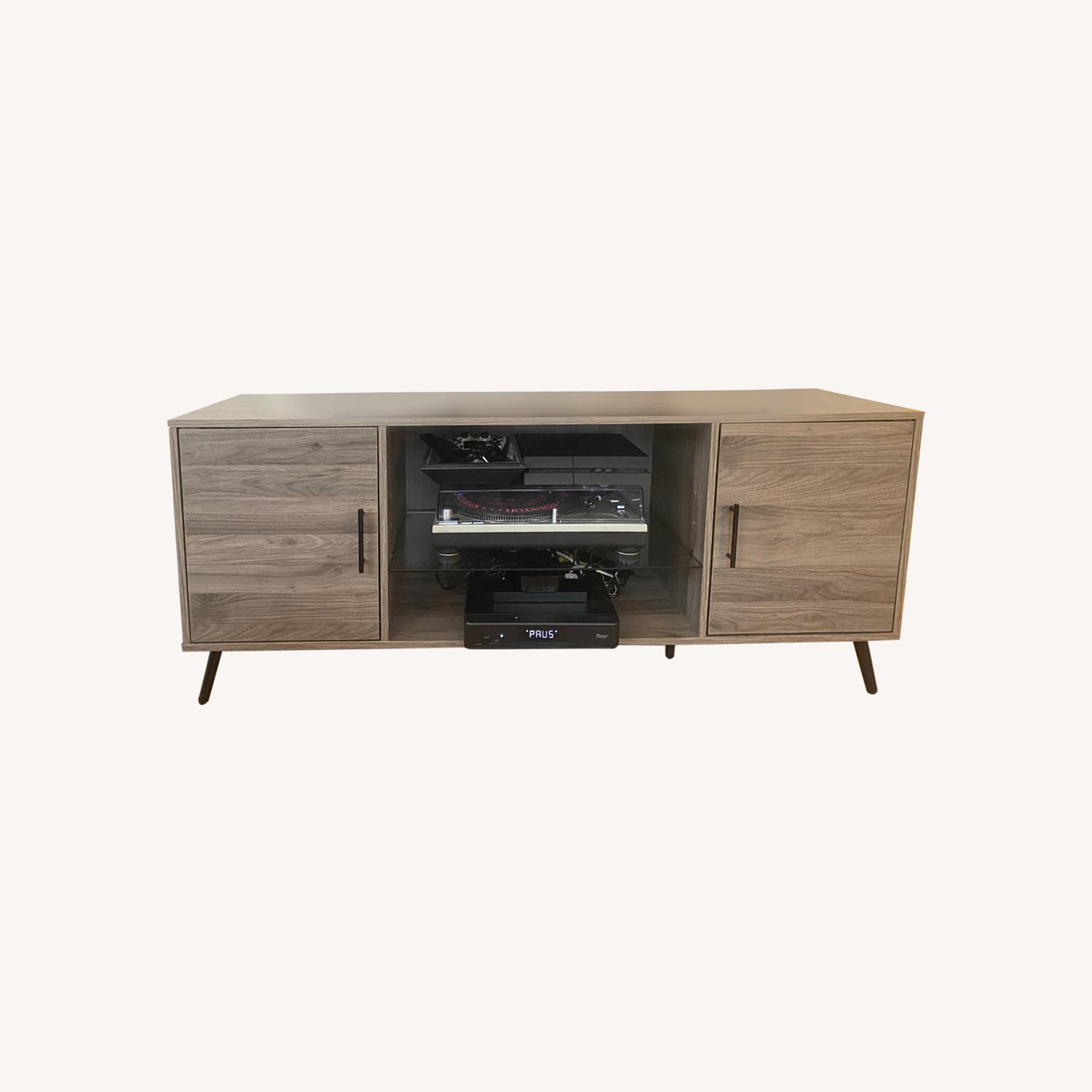 Wayfair Grey Wood TV Stand AptDeco
