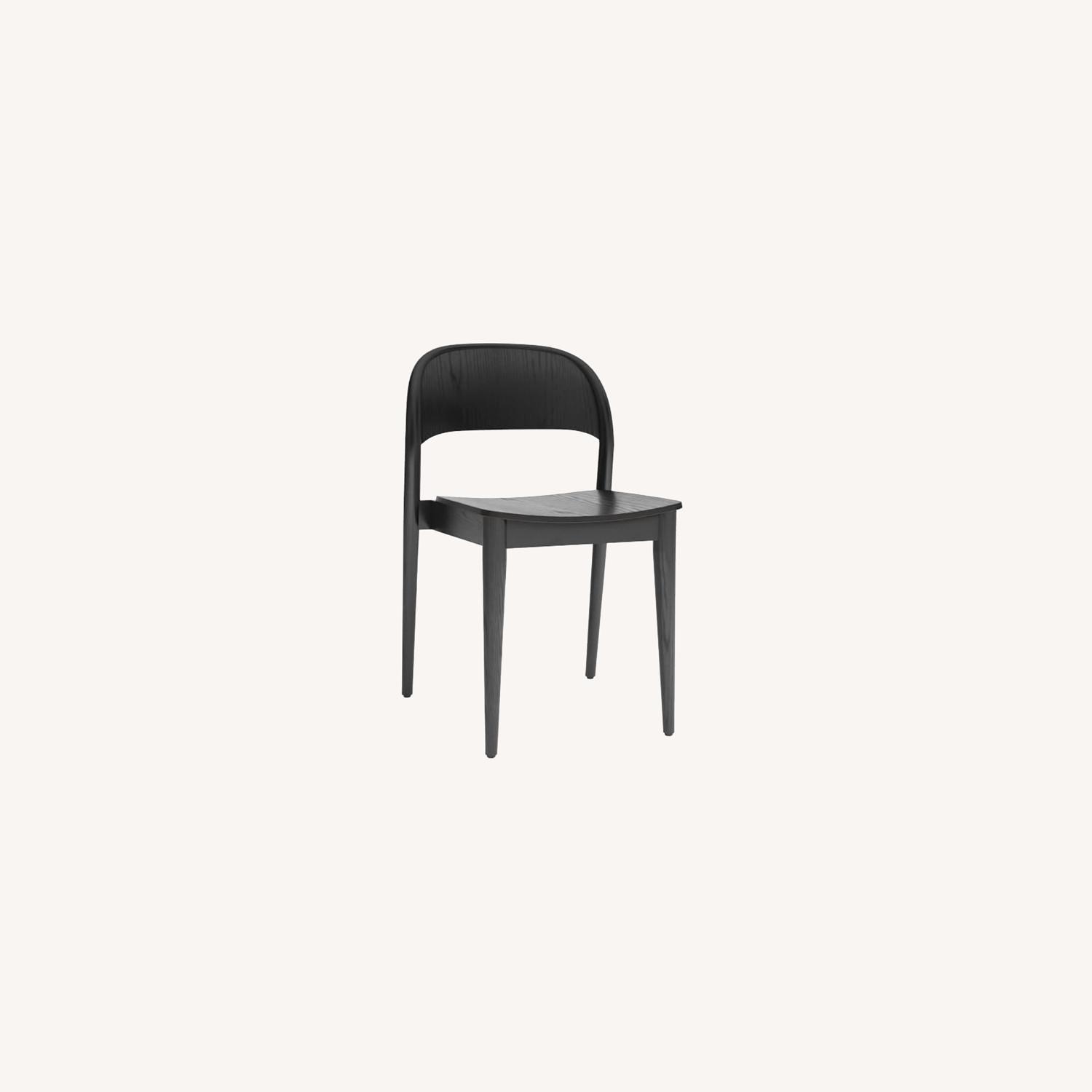 West Elm Hunter Shaped Wood Stacking Chair - image-0