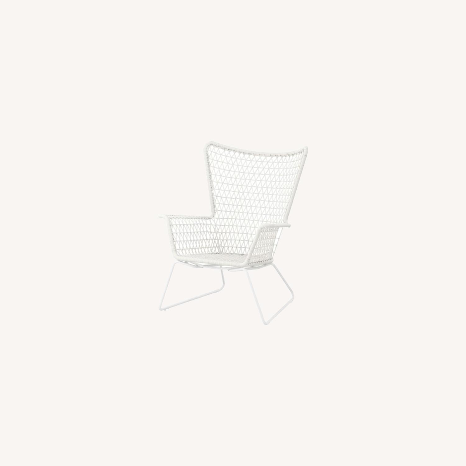 IKEA White Outdoor Armchair x2 - image-0