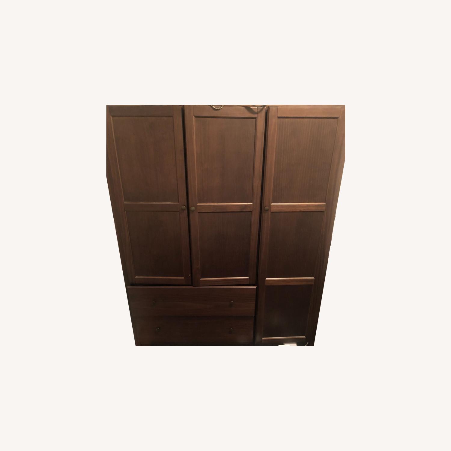 Storage Chocolate Brown Armoire - image-0