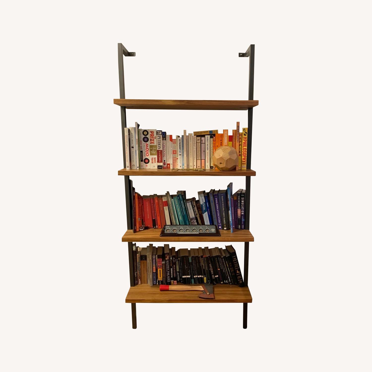 CB2 Helix Walnut Bookcase AptDeco