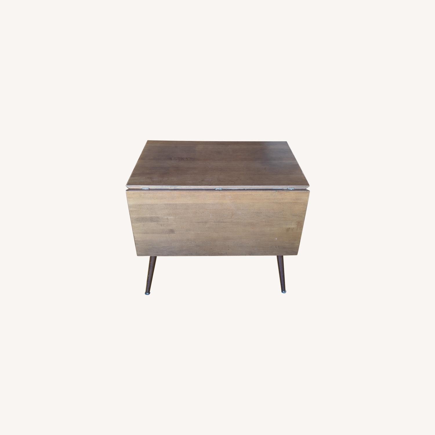 Mid Century Walnut Drop Leaf Dining Table - AptDeco