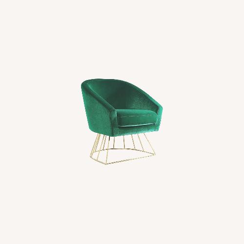 Used Adelene Velvet Green Accent Chairs for sale on AptDeco