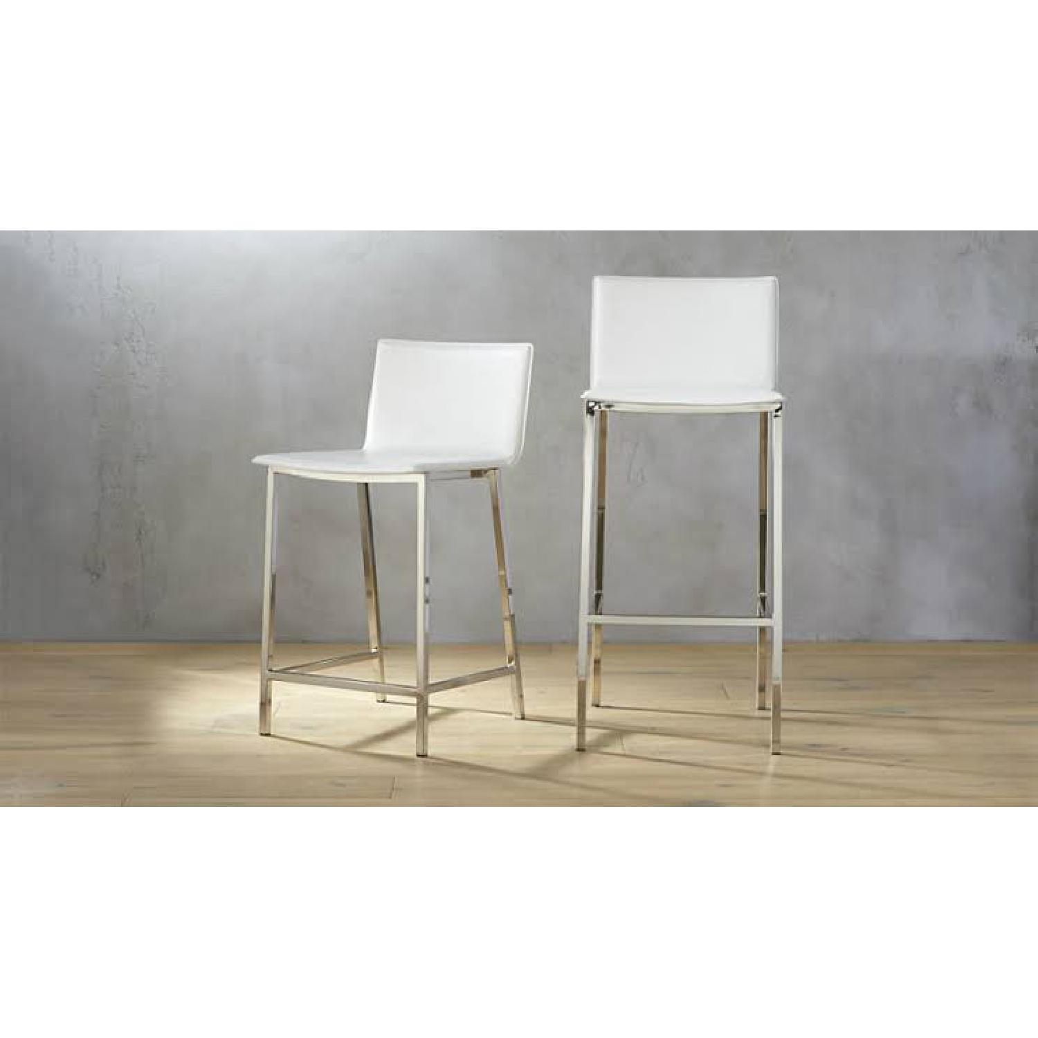 CB2 Phoenix Ivory 24 Bar Stools - AptDeco