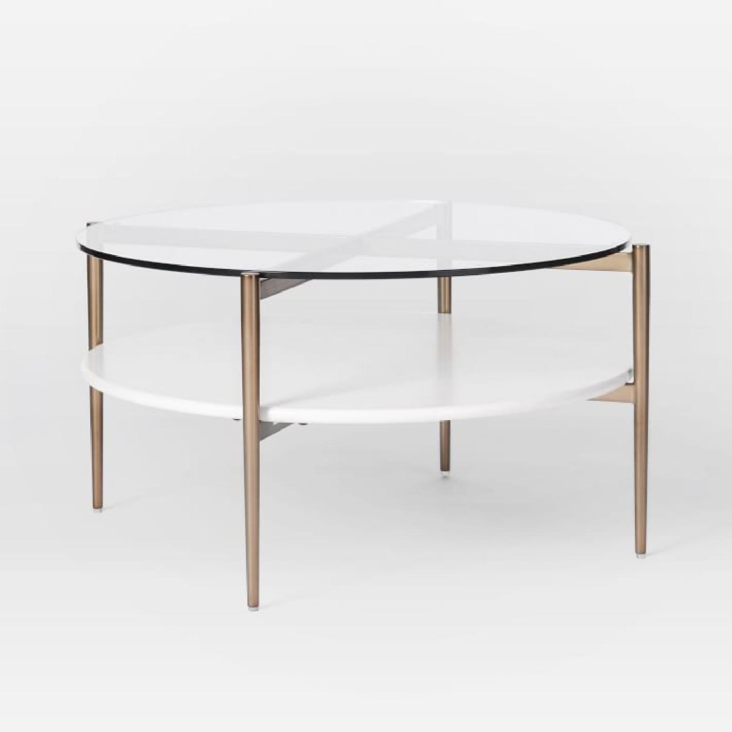 West Elm Art Display Round Coffee Table - image-0